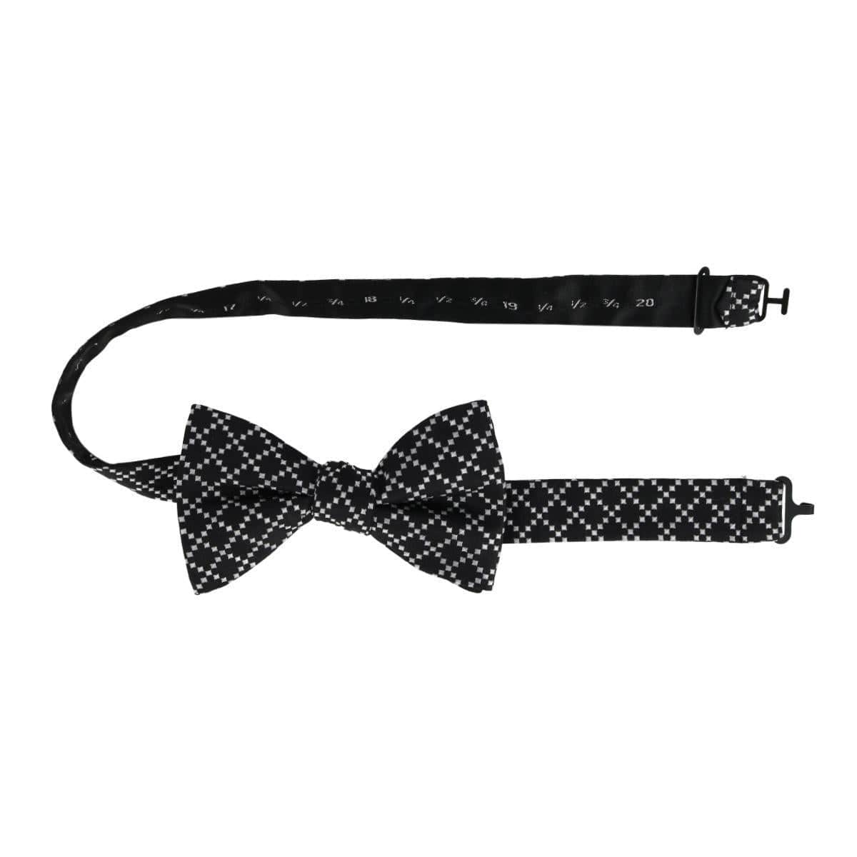 Rowan Geometric Pattern Silk Bow Tie - Image 10