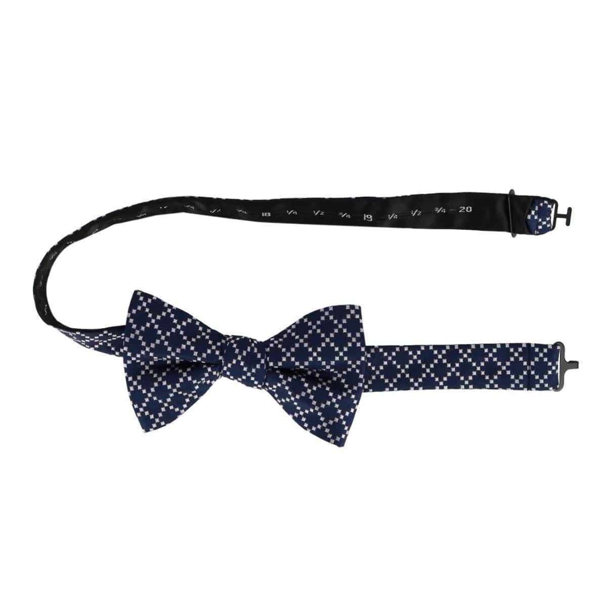 Rowan Geometric Pattern Silk Bow Tie - Image 11