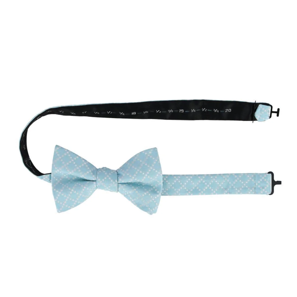 Rowan Geometric Pattern Silk Bow Tie - Image 12