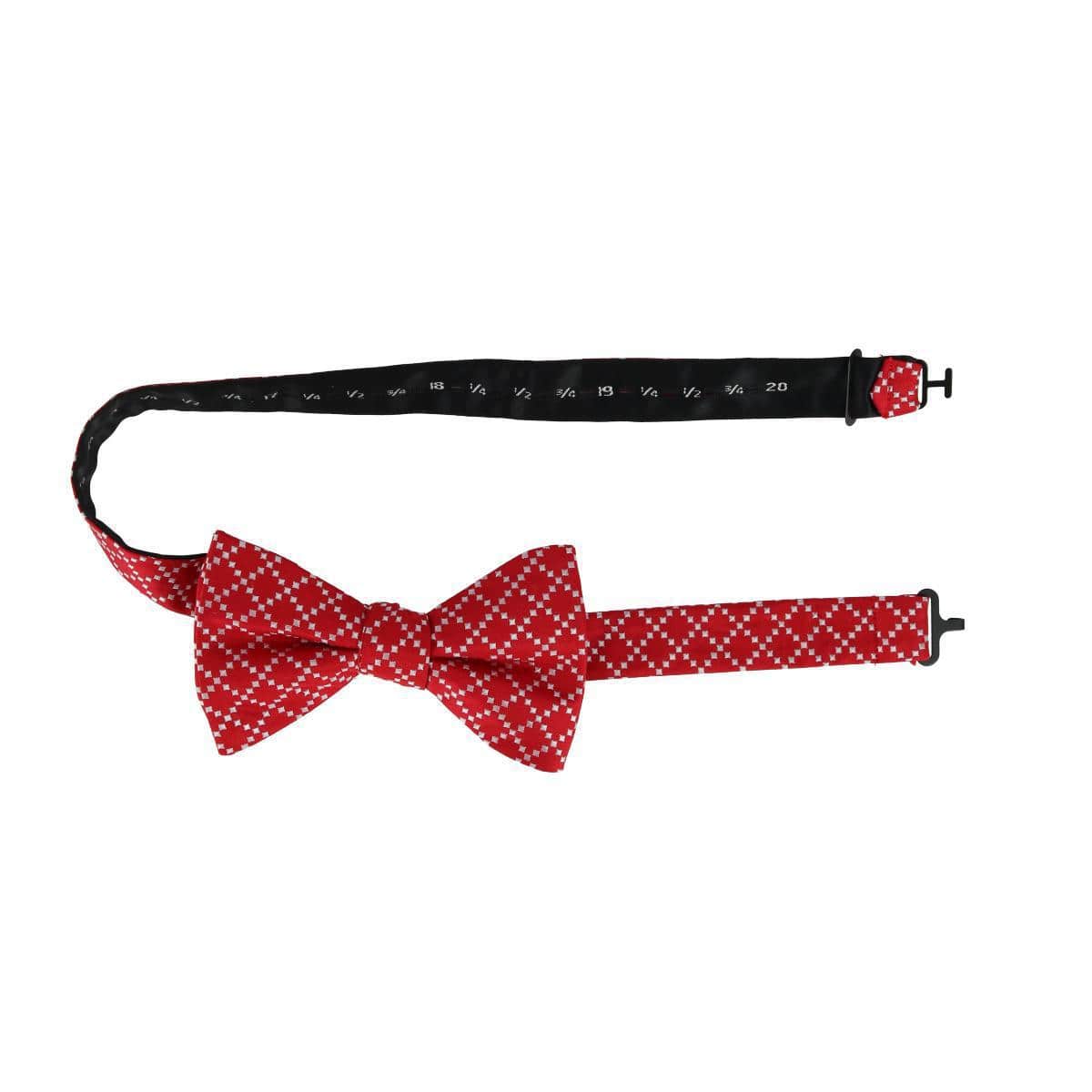 Rowan Geometric Pattern Silk Bow Tie - Image 13