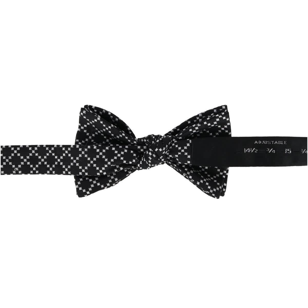 Rowan Geometric Pattern Silk Bow Tie - Image 14