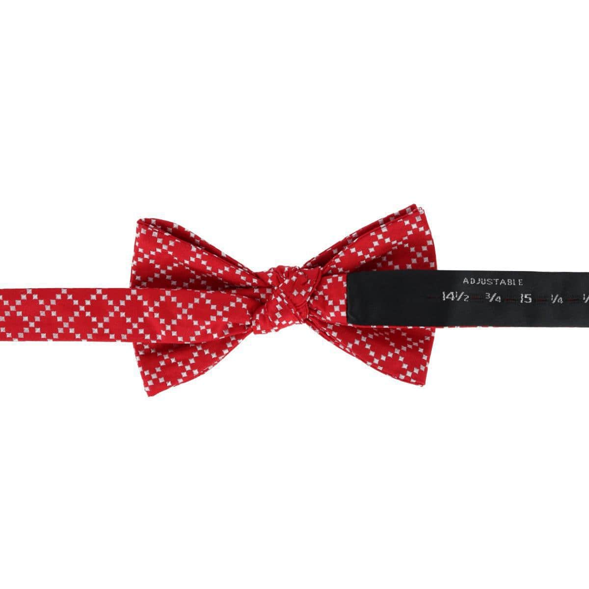 Rowan Geometric Pattern Silk Bow Tie - Image 17