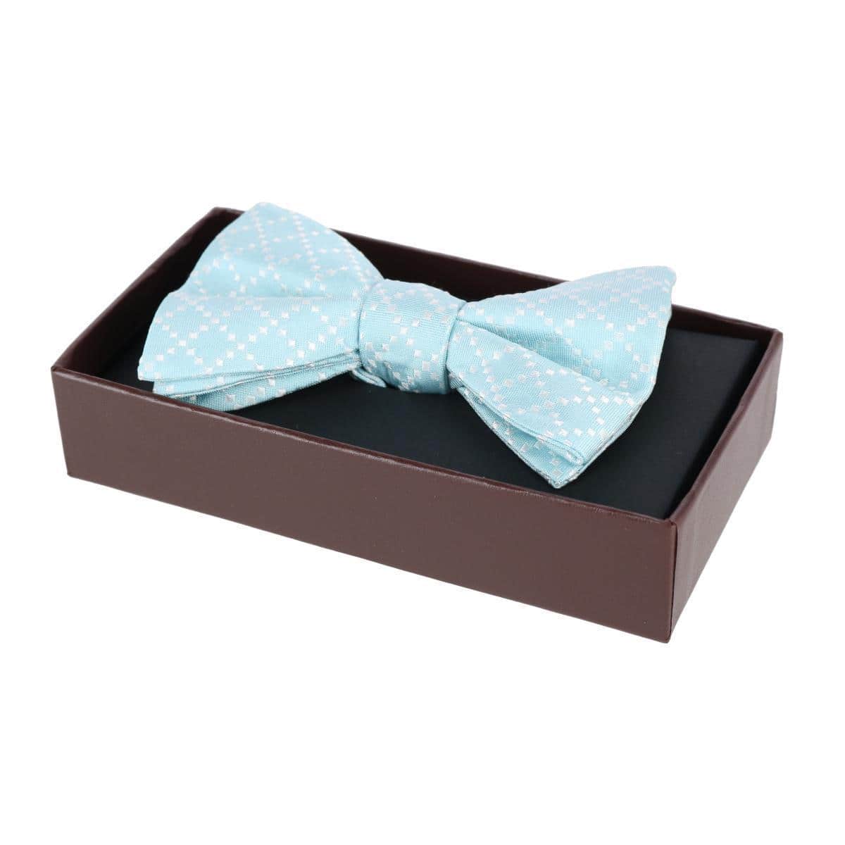 Rowan Geometric Pattern Silk Bow Tie - Image 24