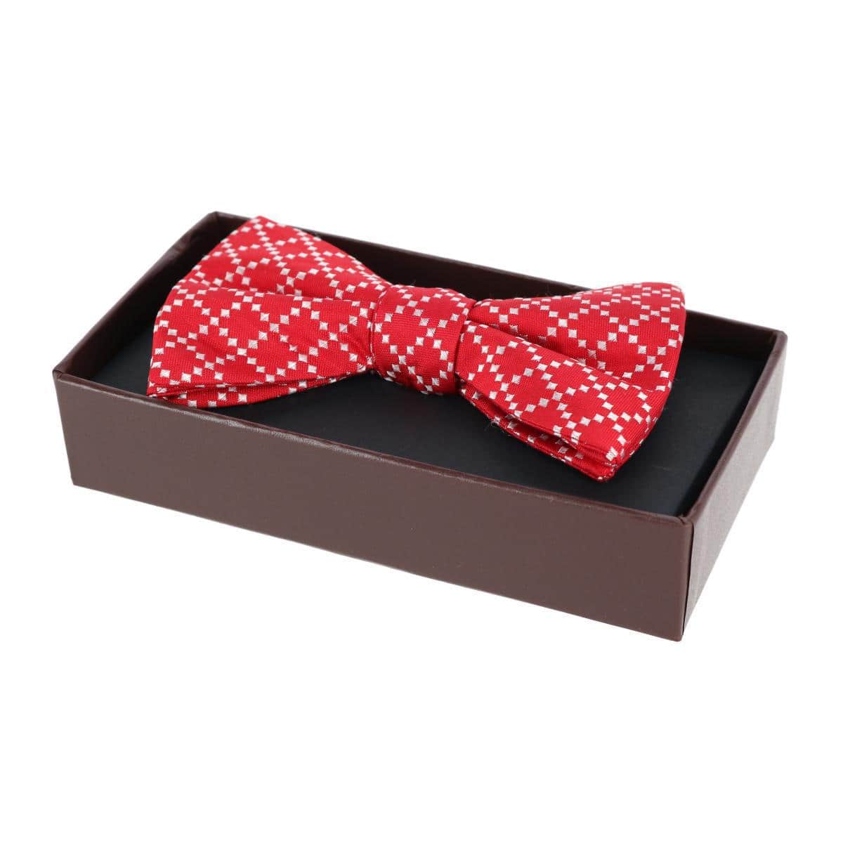 Rowan Geometric Pattern Silk Bow Tie - Image 25