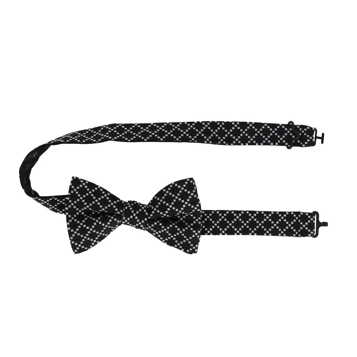 Rowan Geometric Pattern Silk Bow Tie - Image 6