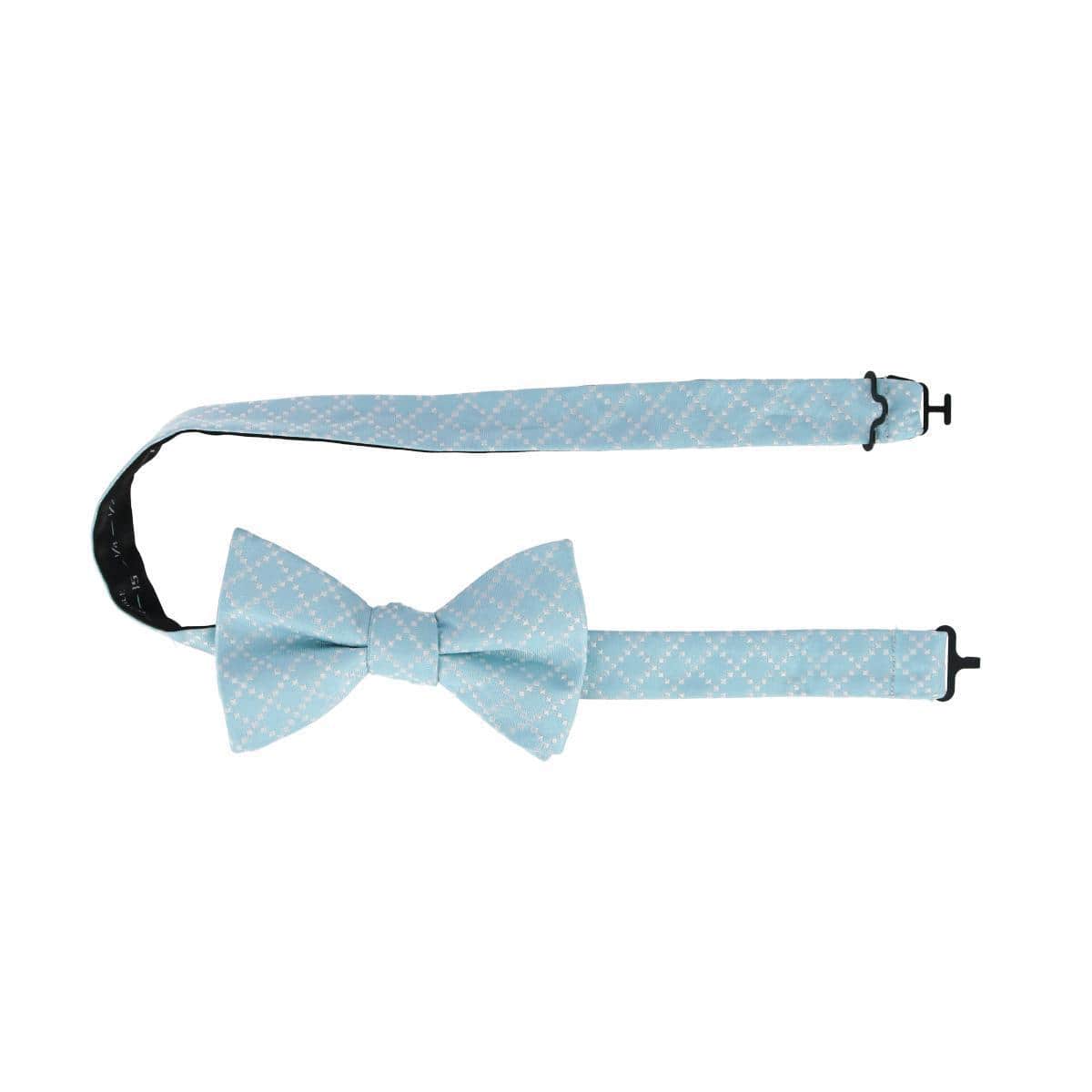 Rowan Geometric Pattern Silk Bow Tie - Image 8
