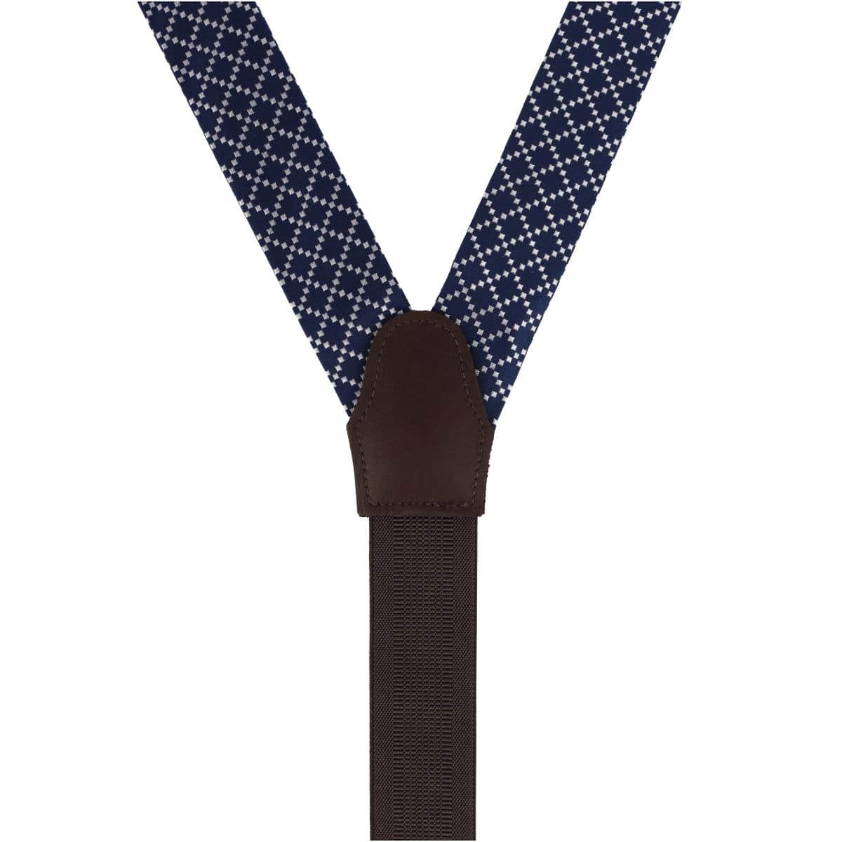 Rowan Geometric Pattern Silk Button End Braces - Image 11