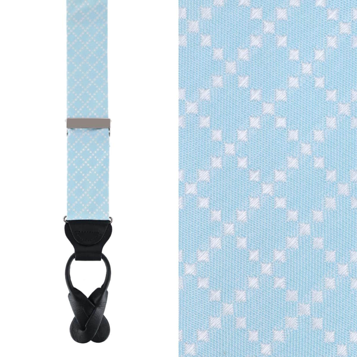 Rowan Geometric Pattern Silk Button End Braces - Image 4