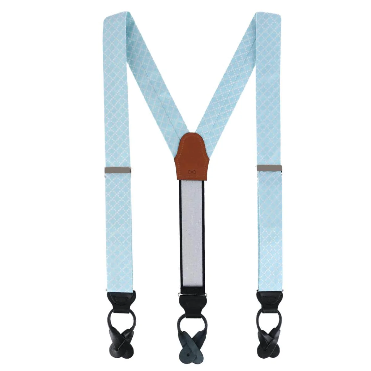 Rowan Geometric Pattern Silk Button End Braces - Image 8