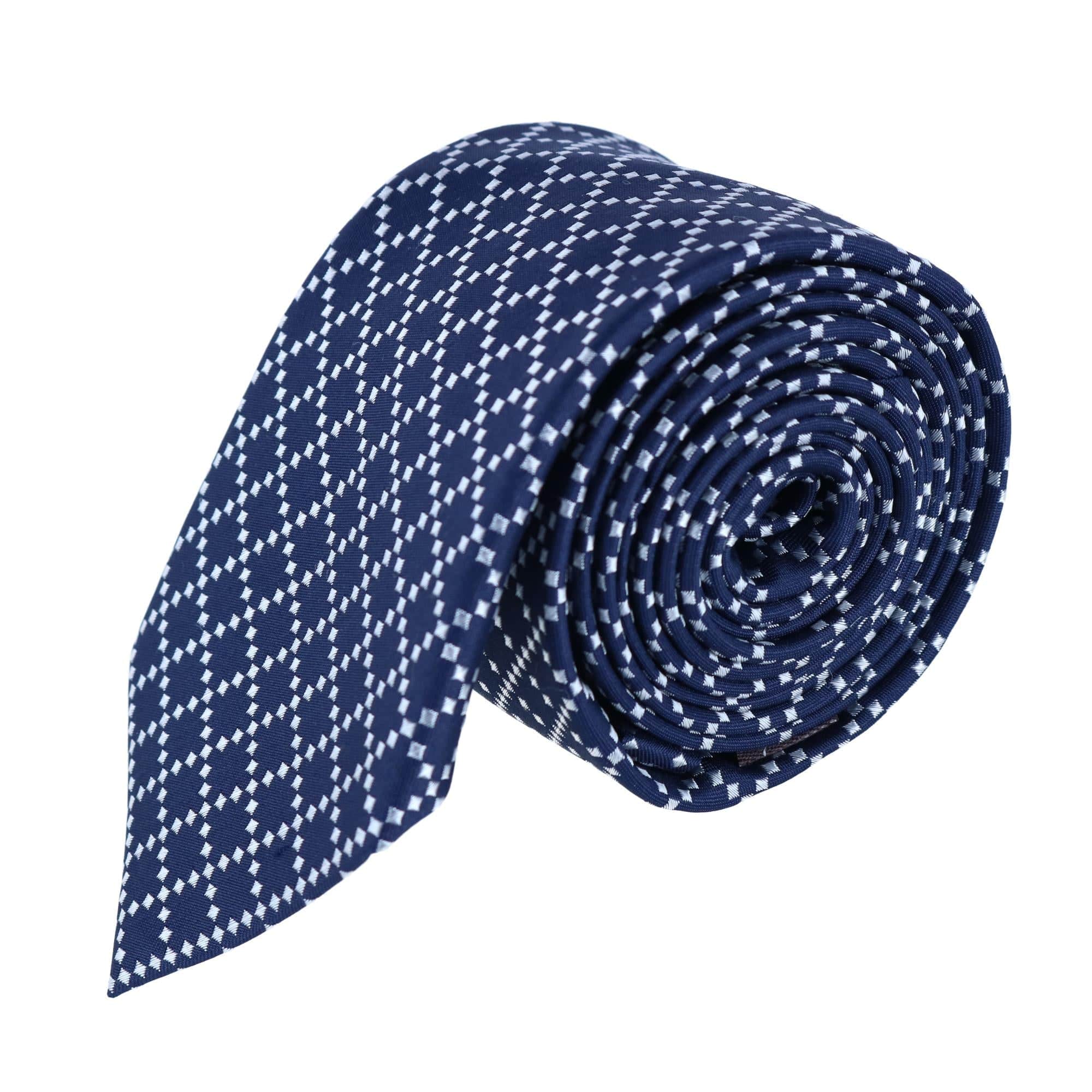 Rowan Geometric Pattern Silk Necktie - Image 3