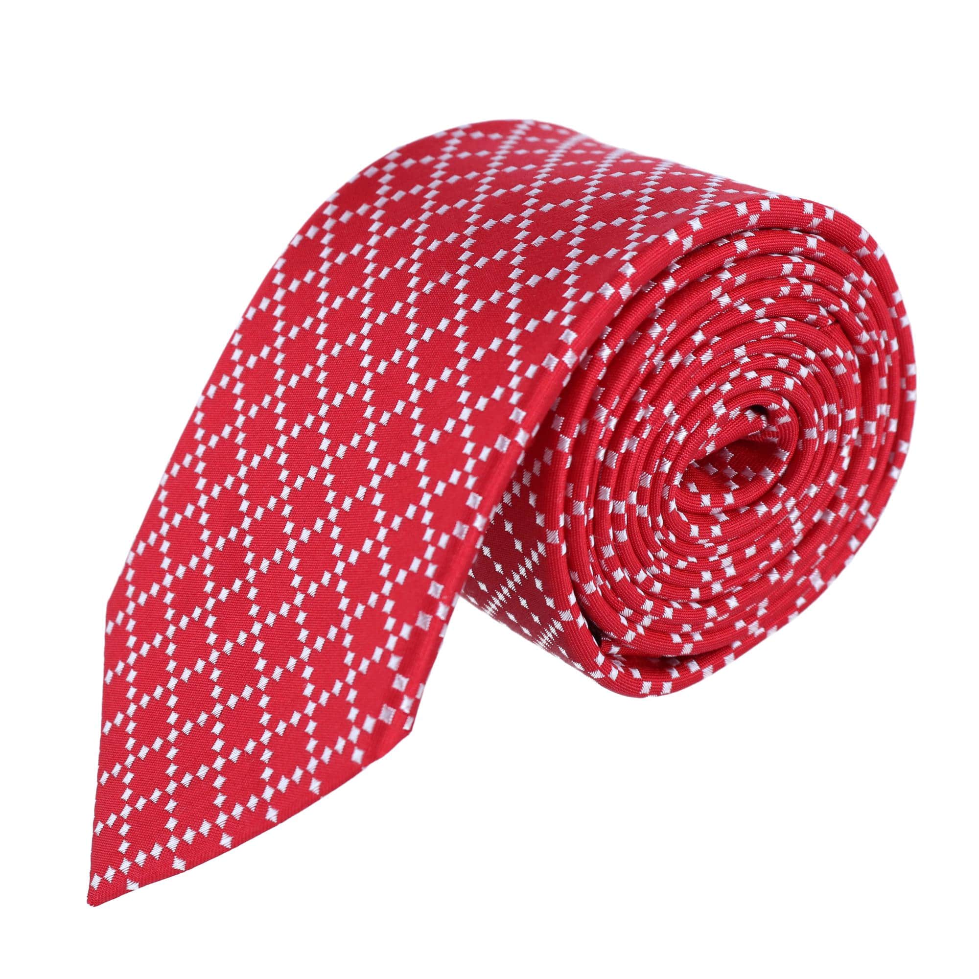Rowan Geometric Pattern Silk Necktie - Image 5