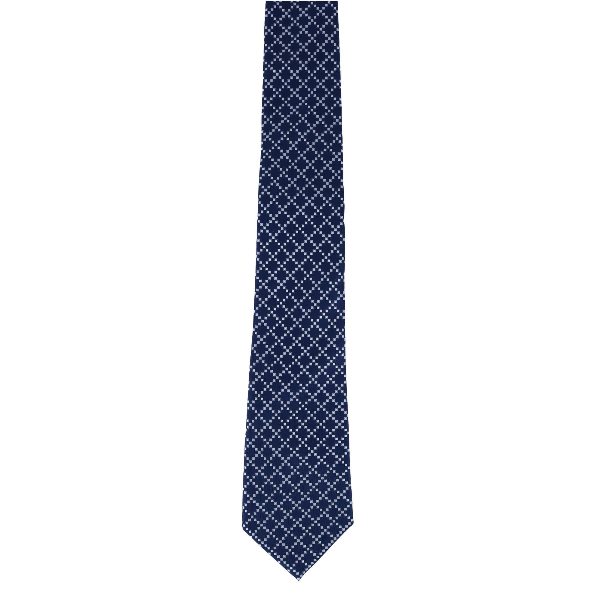 Rowan Geometric Pattern Silk Necktie - Image 7