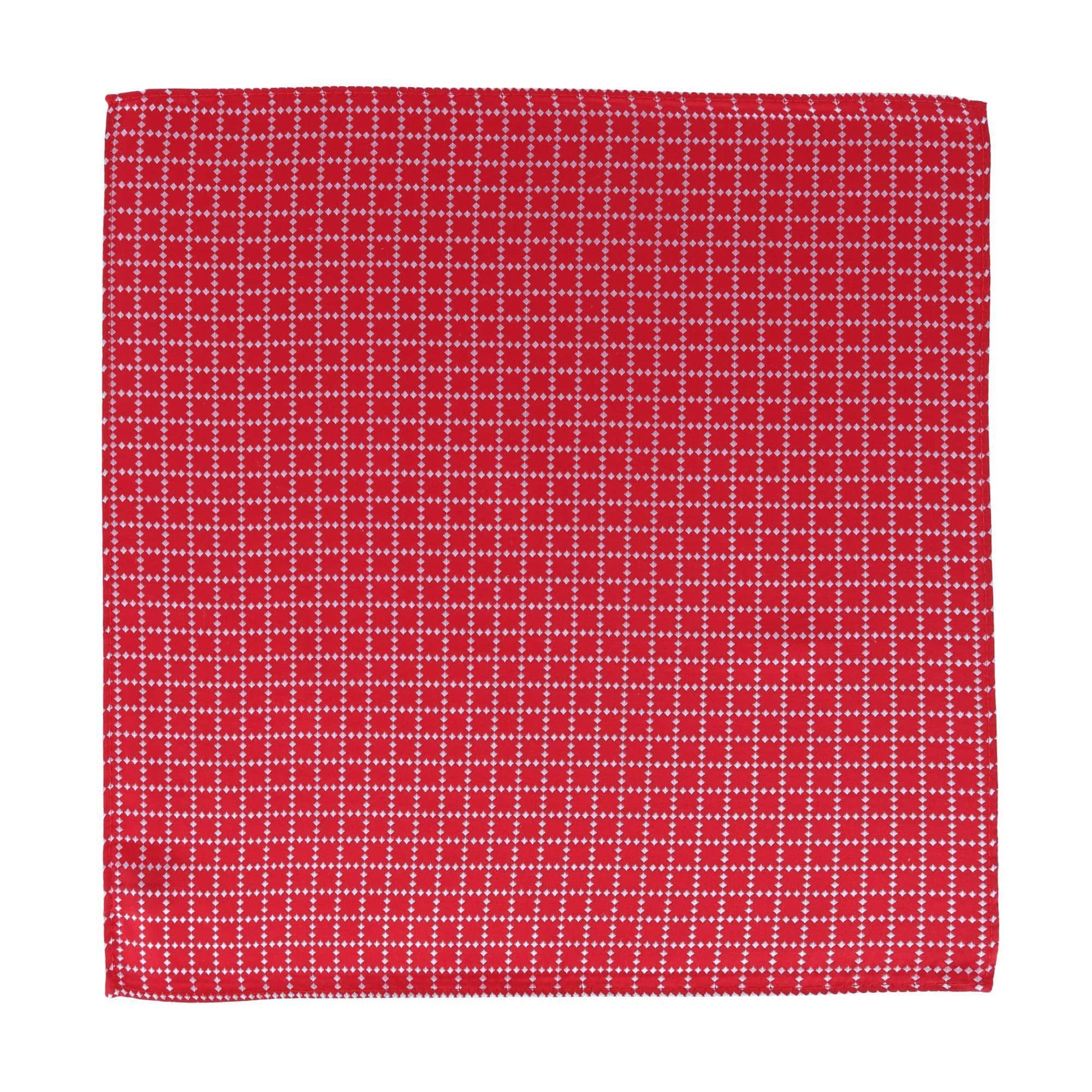 Rowan Geometric Pattern Silk Necktie and Pocket Square Bundle - Image 10