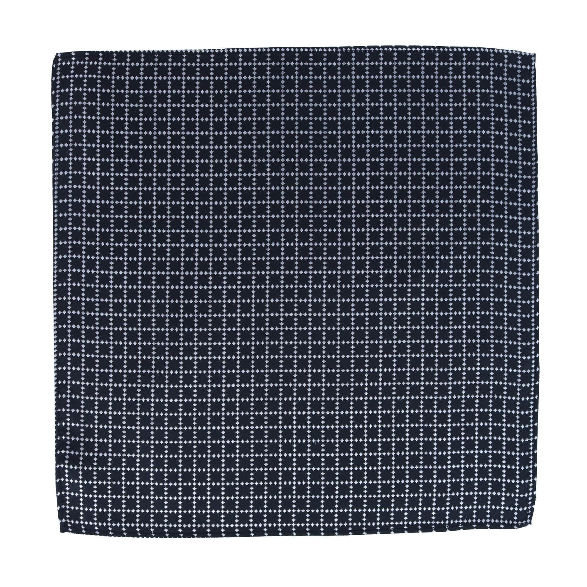 Rowan Geometric Pattern Silk Necktie and Pocket Square Bundle - Image 11