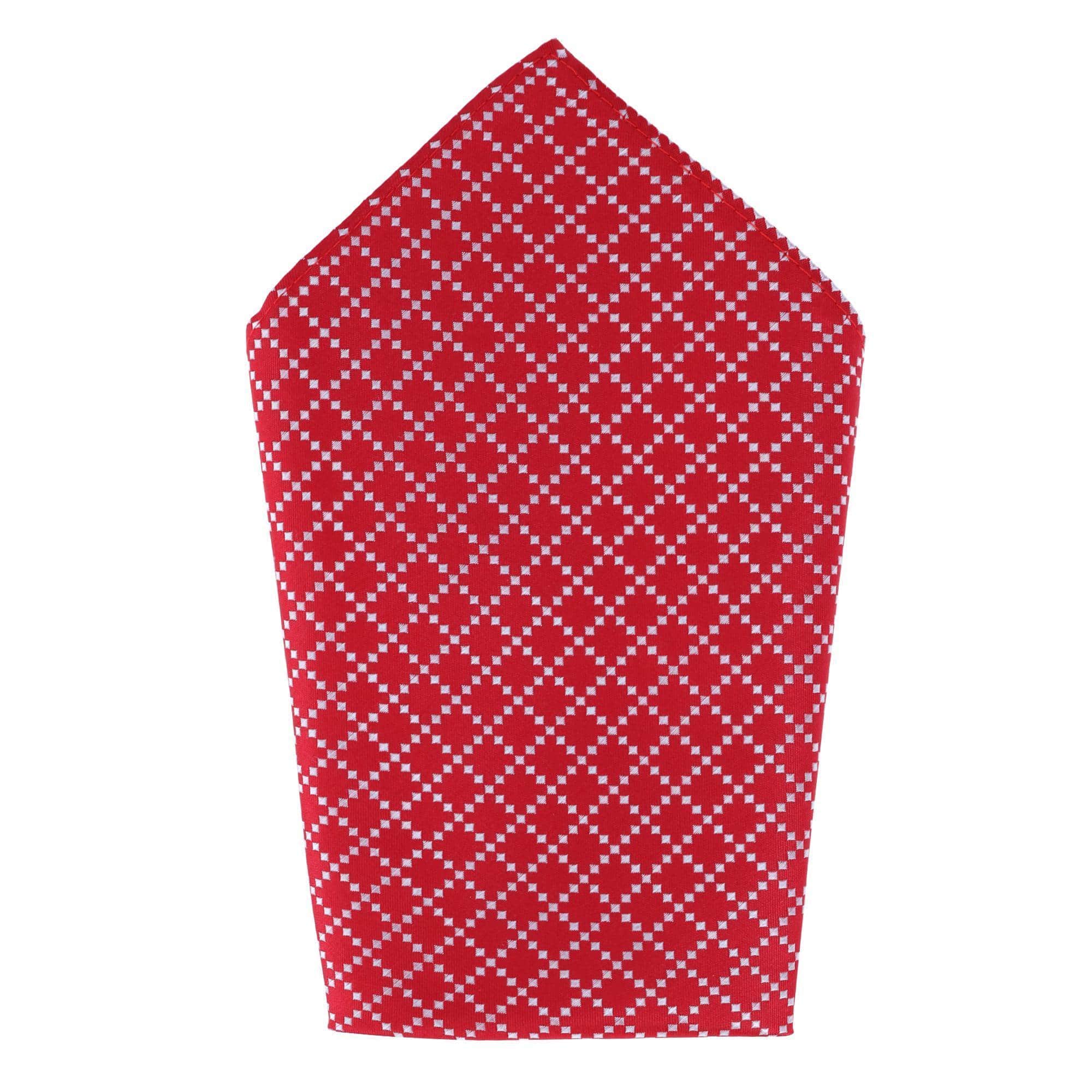 Rowan Geometric Pattern Silk Necktie and Pocket Square Bundle - Image 8
