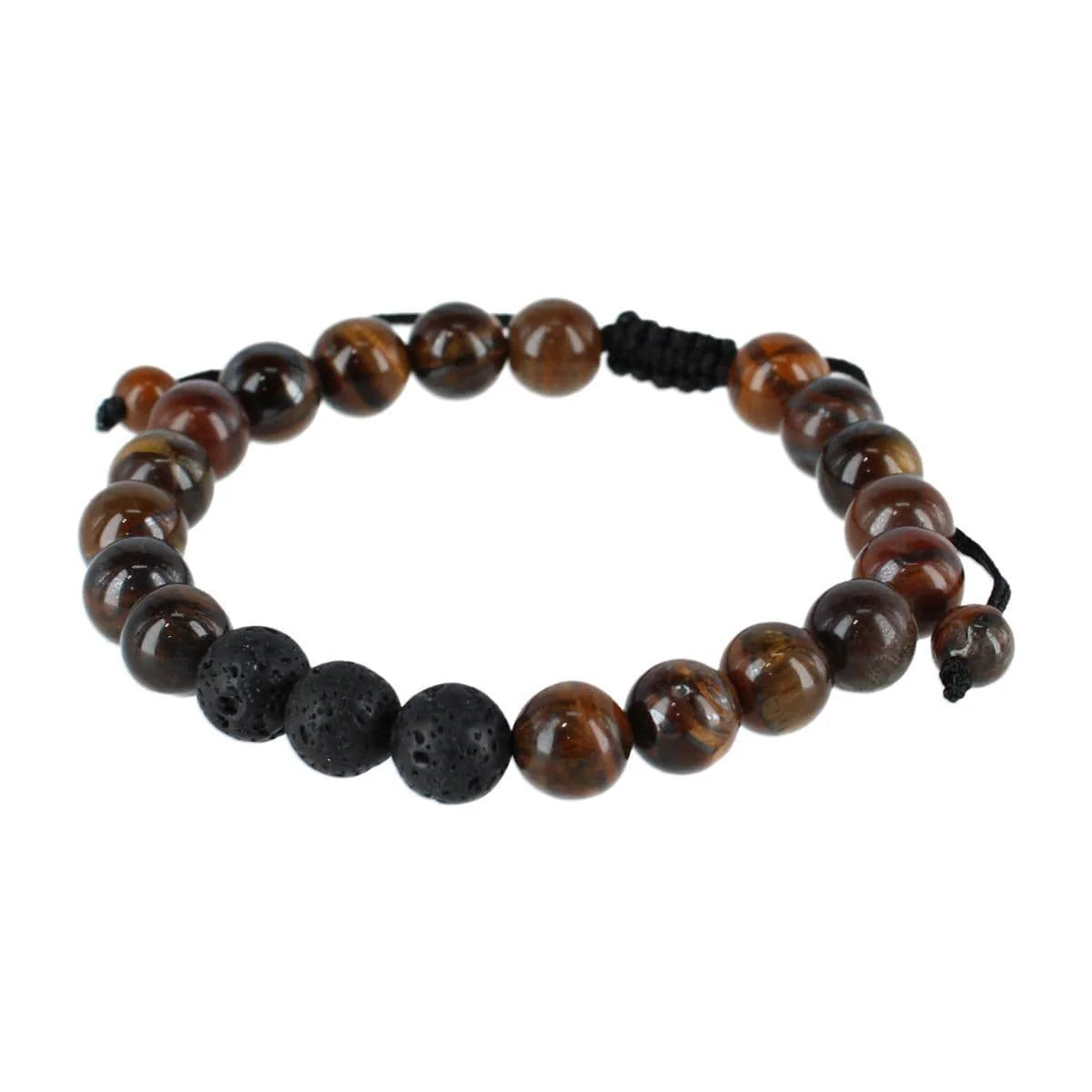 Ryder Wood Look Bead Adjustable Bracelet - Image 2