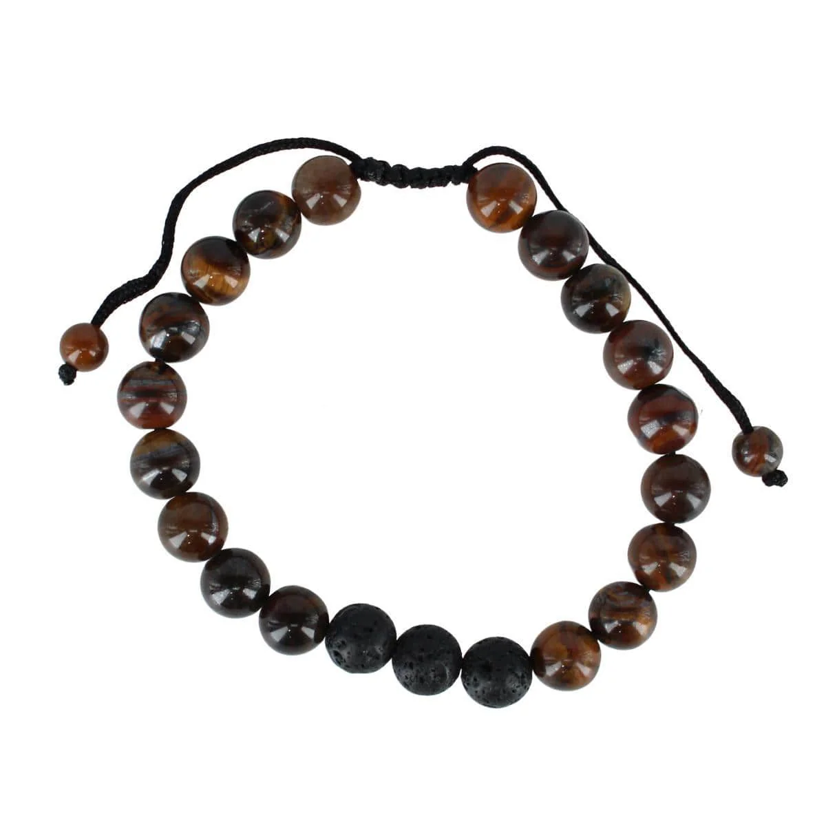 Ryder Wood Look Bead Adjustable Bracelet - Image 3