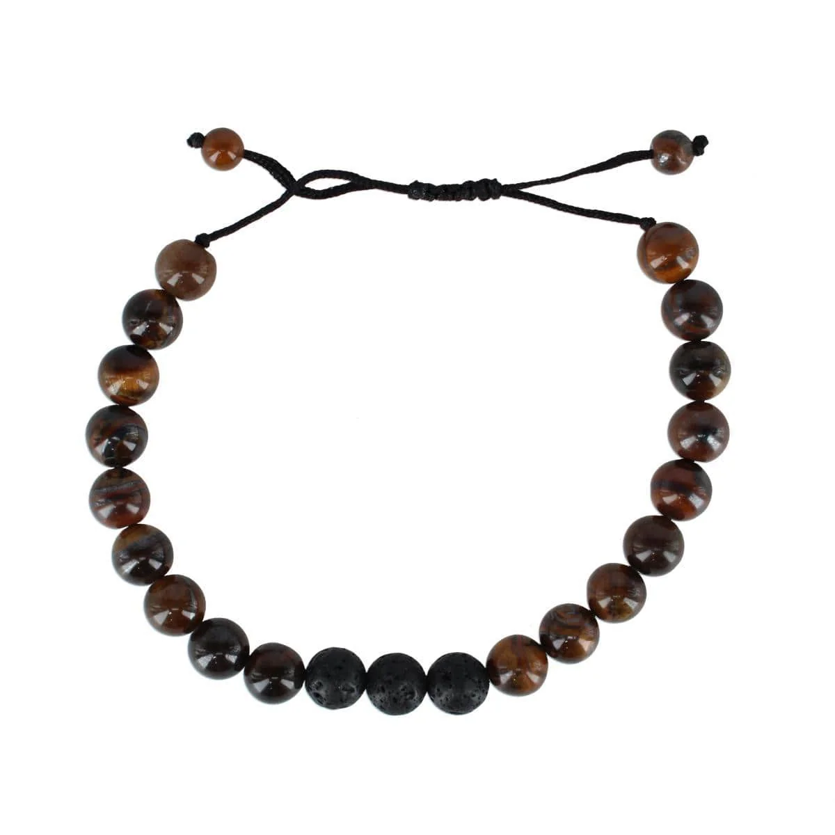 Ryder Wood Look Bead Adjustable Bracelet - Image 4
