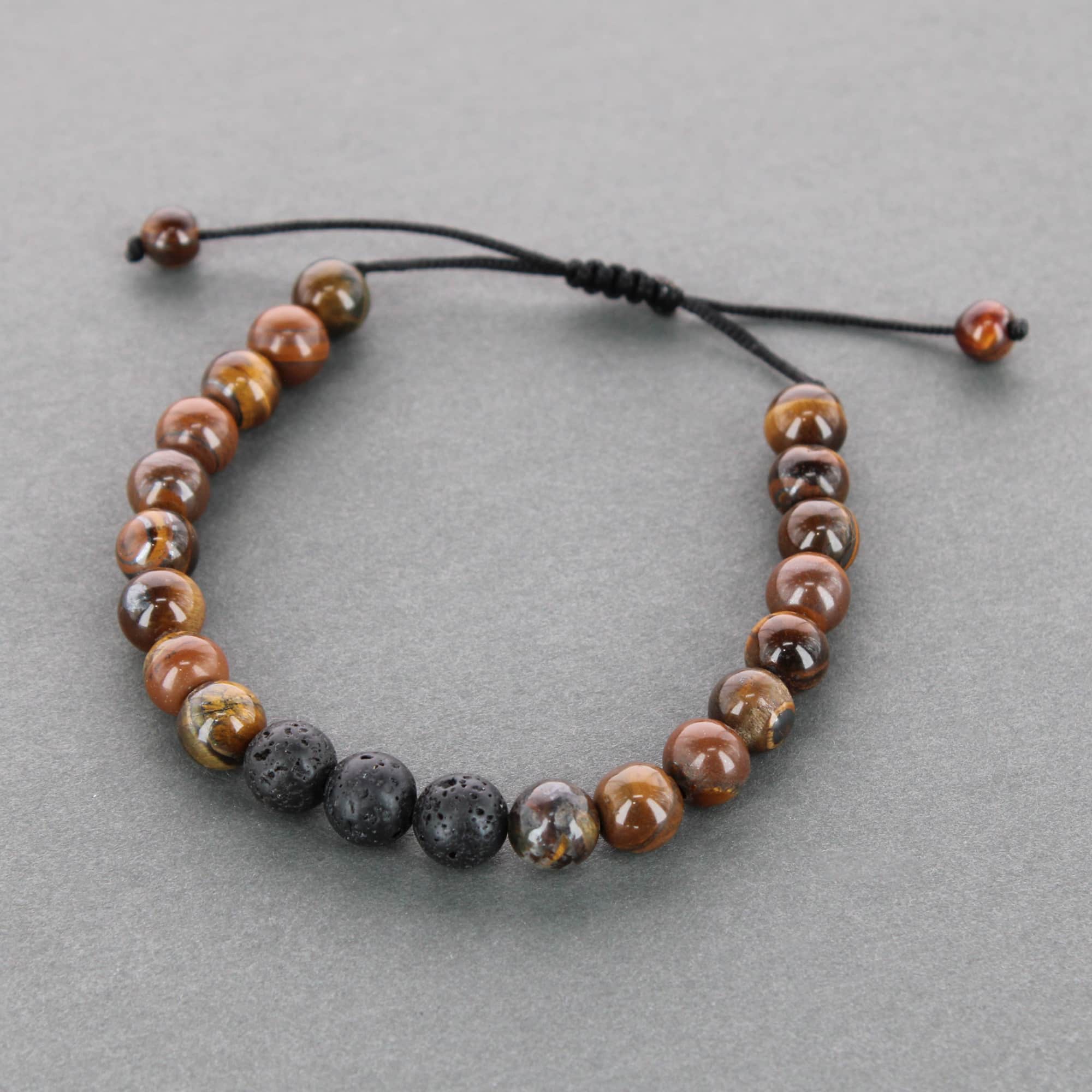 Ryder Wood Look Bead Adjustable Bracelet - Image 6