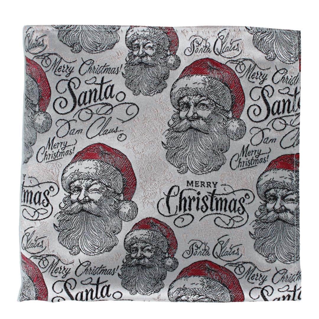 Santa Claus Is Watching Silk 12x12 Pocket Square - Image 3