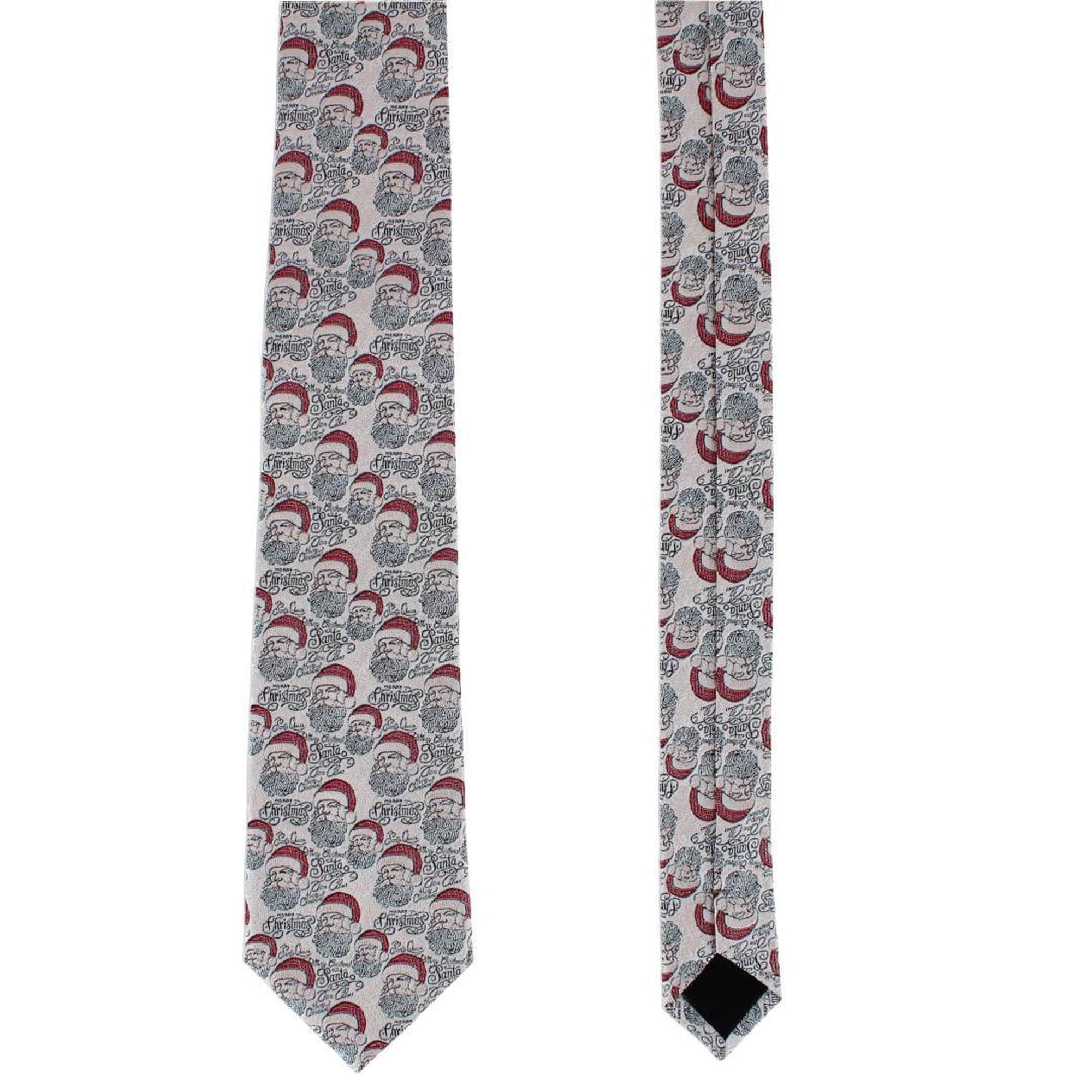 Santa Claus Is Watching Silk Tie and Pocket Square Bundle - Image 4
