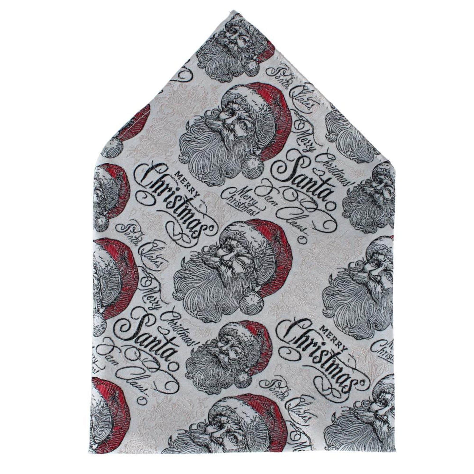 Santa Claus Is Watching Silk Tie and Pocket Square Bundle - Image 5
