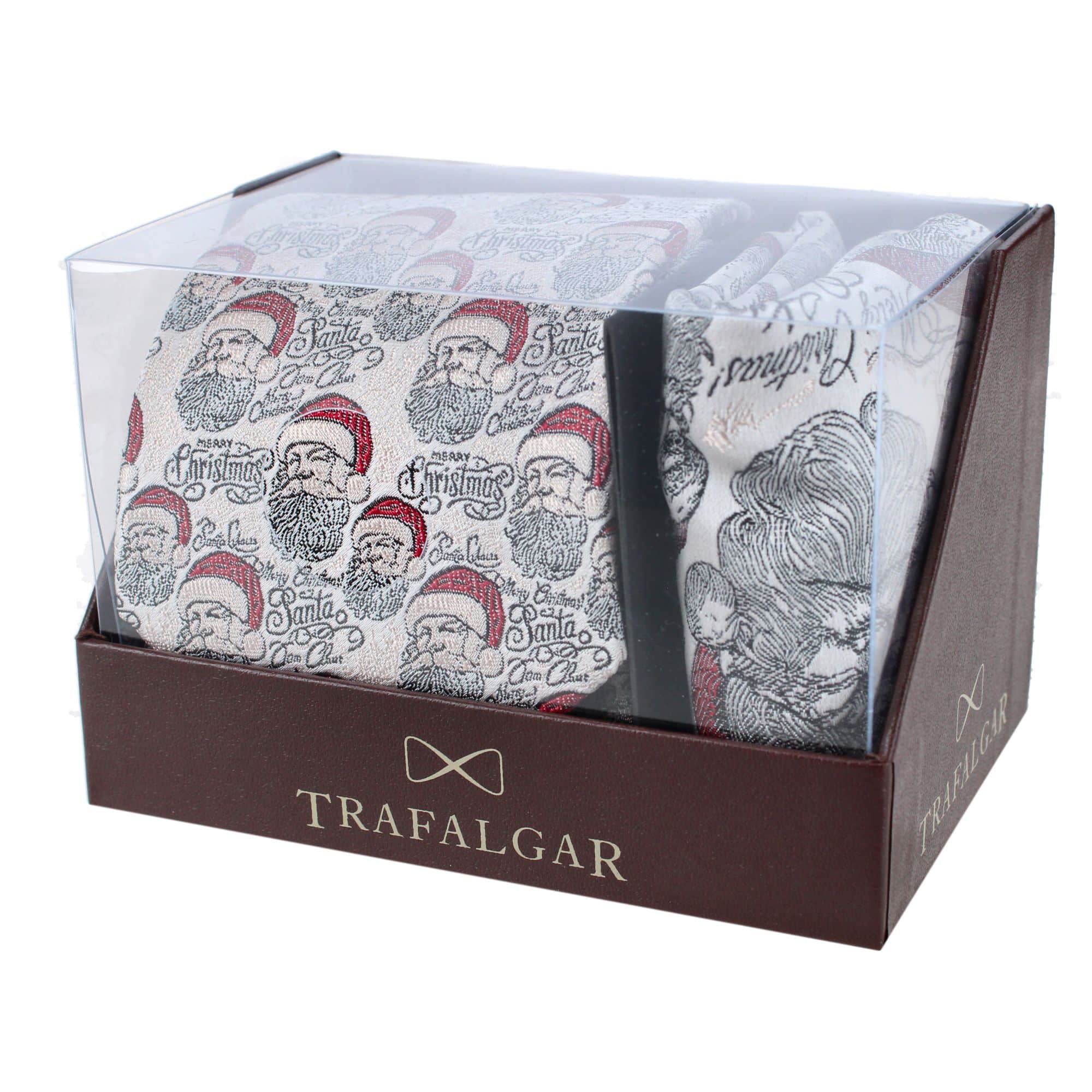Santa Claus Is Watching Silk Tie and Pocket Square Bundle - Image 7