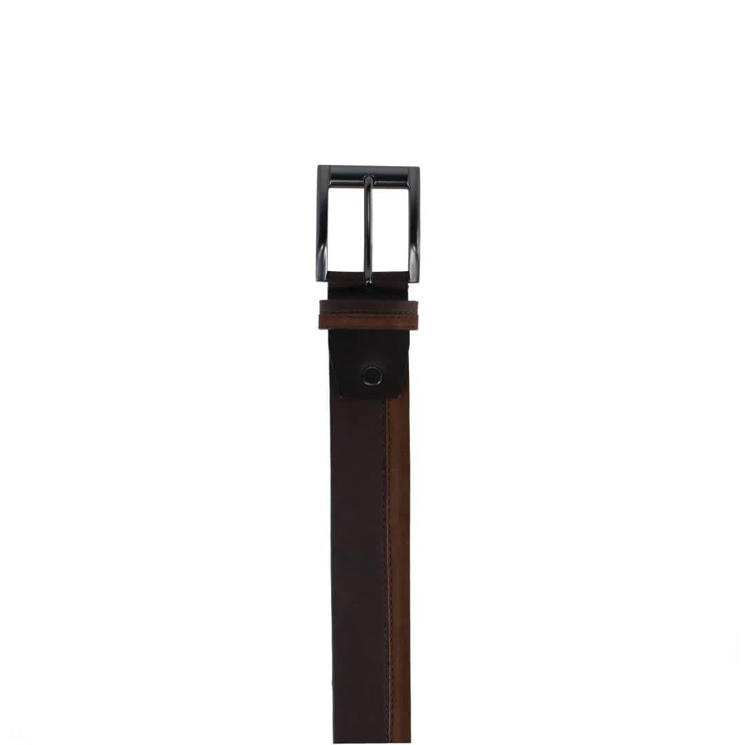 Santiago Mixed Genuine Leather Stitched 38mm Casual Belt - Image 3