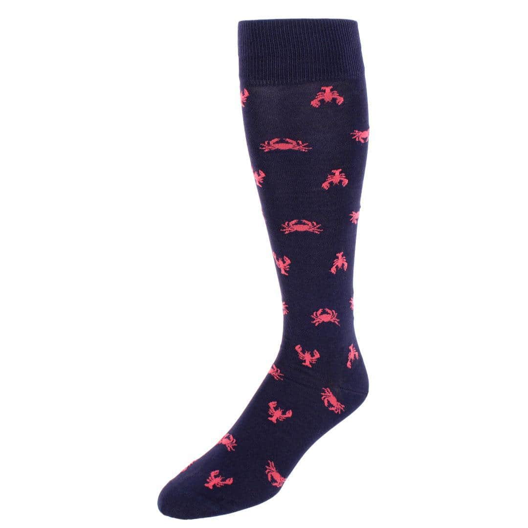 Sea Life Ahoy Over The Calf Pima Cotton Novelty Dress Socks (1 Pair) - Image 2