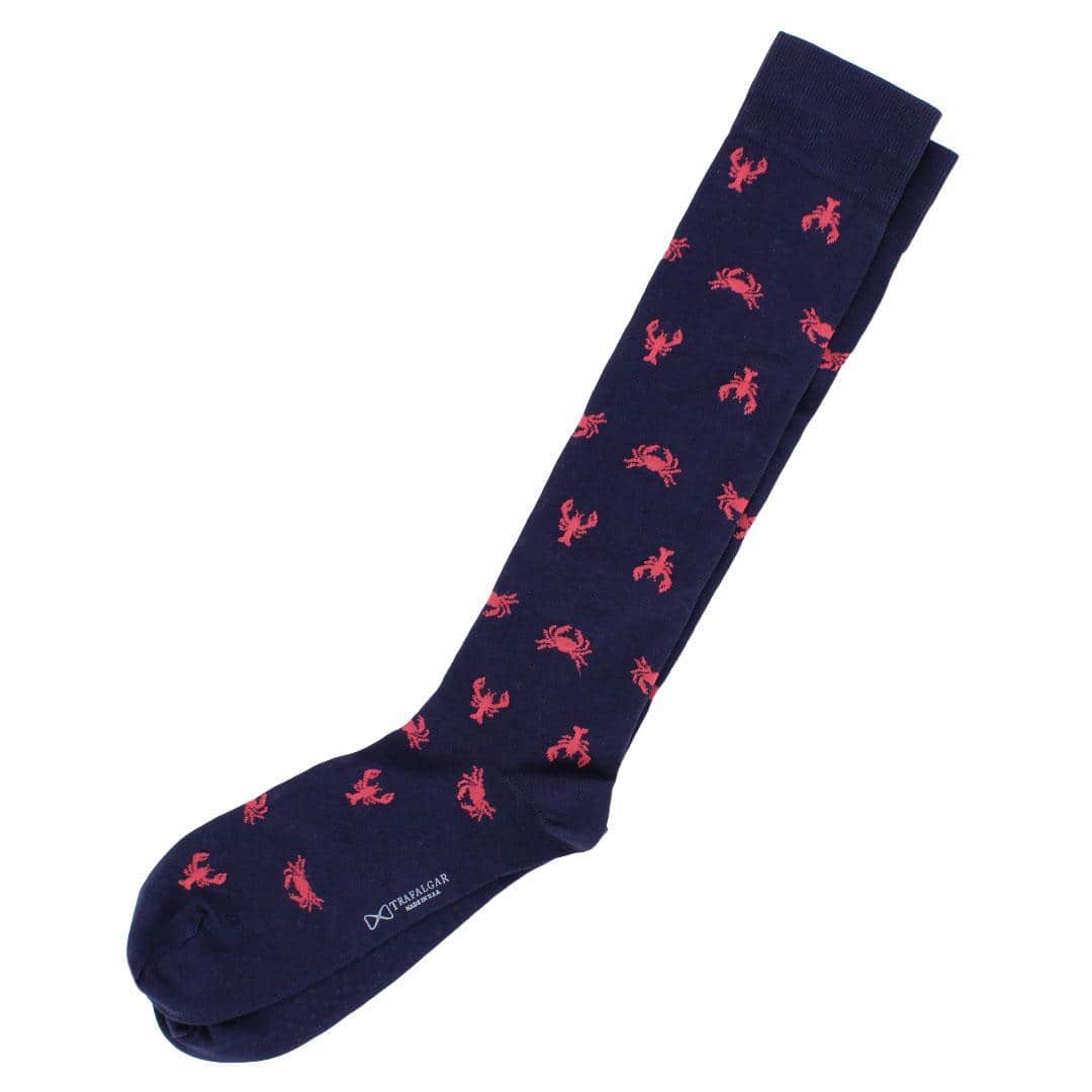 Sea Life Ahoy Over The Calf Pima Cotton Novelty Dress Socks (1 Pair) - Image 3