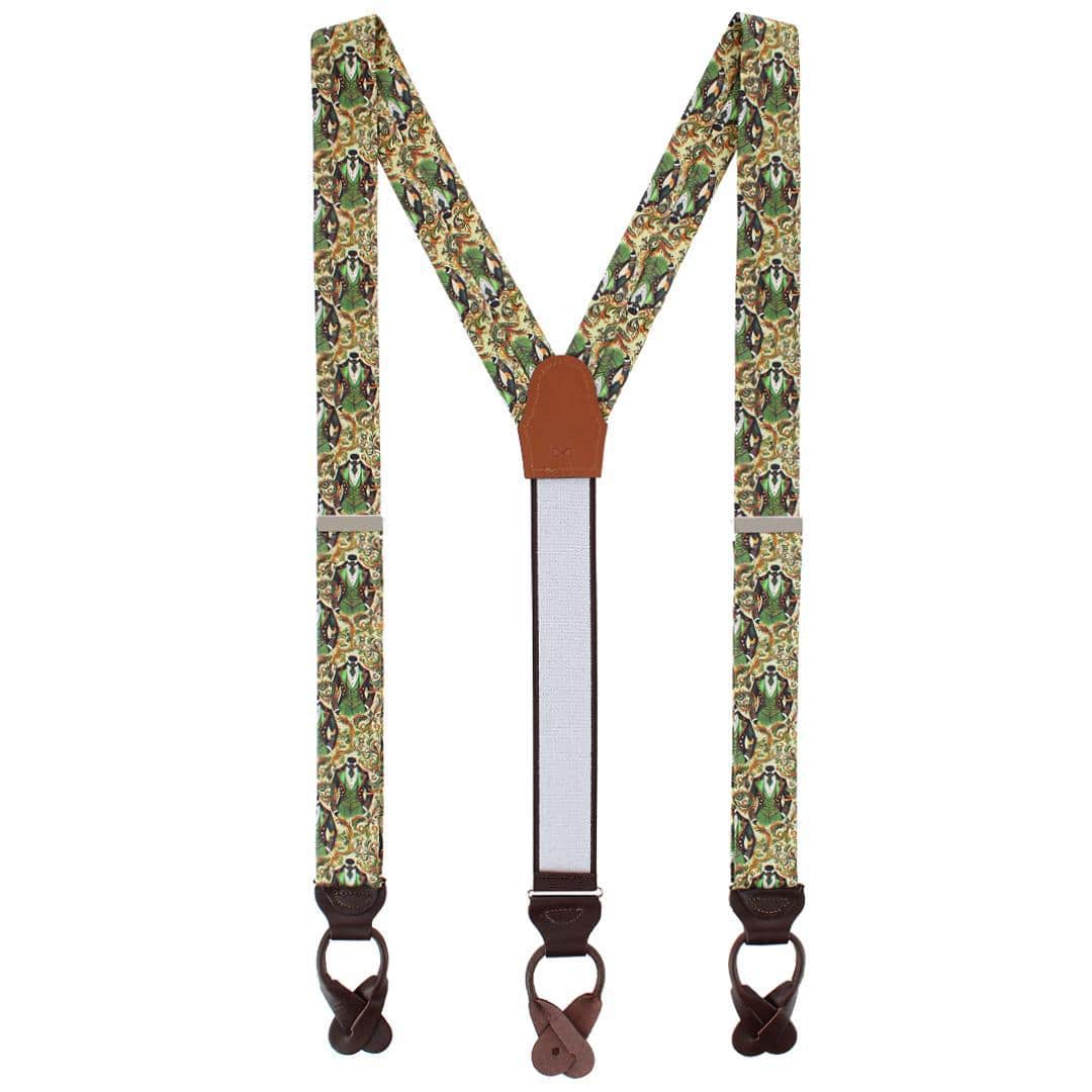 Shall We Dance Silk Novelty Button End Braces - Image 3