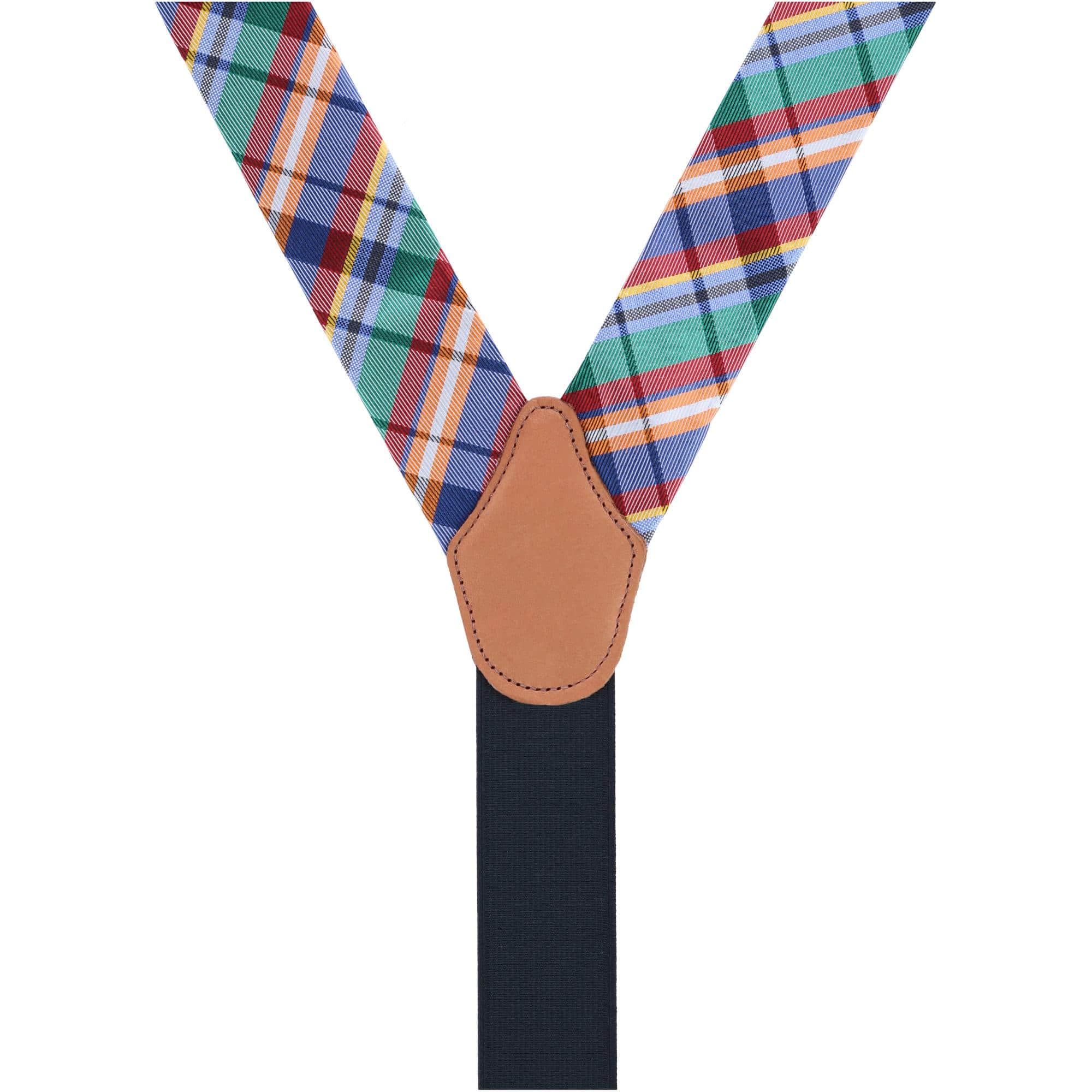 Sherwood Plaid Silk Button End Braces - Image 6