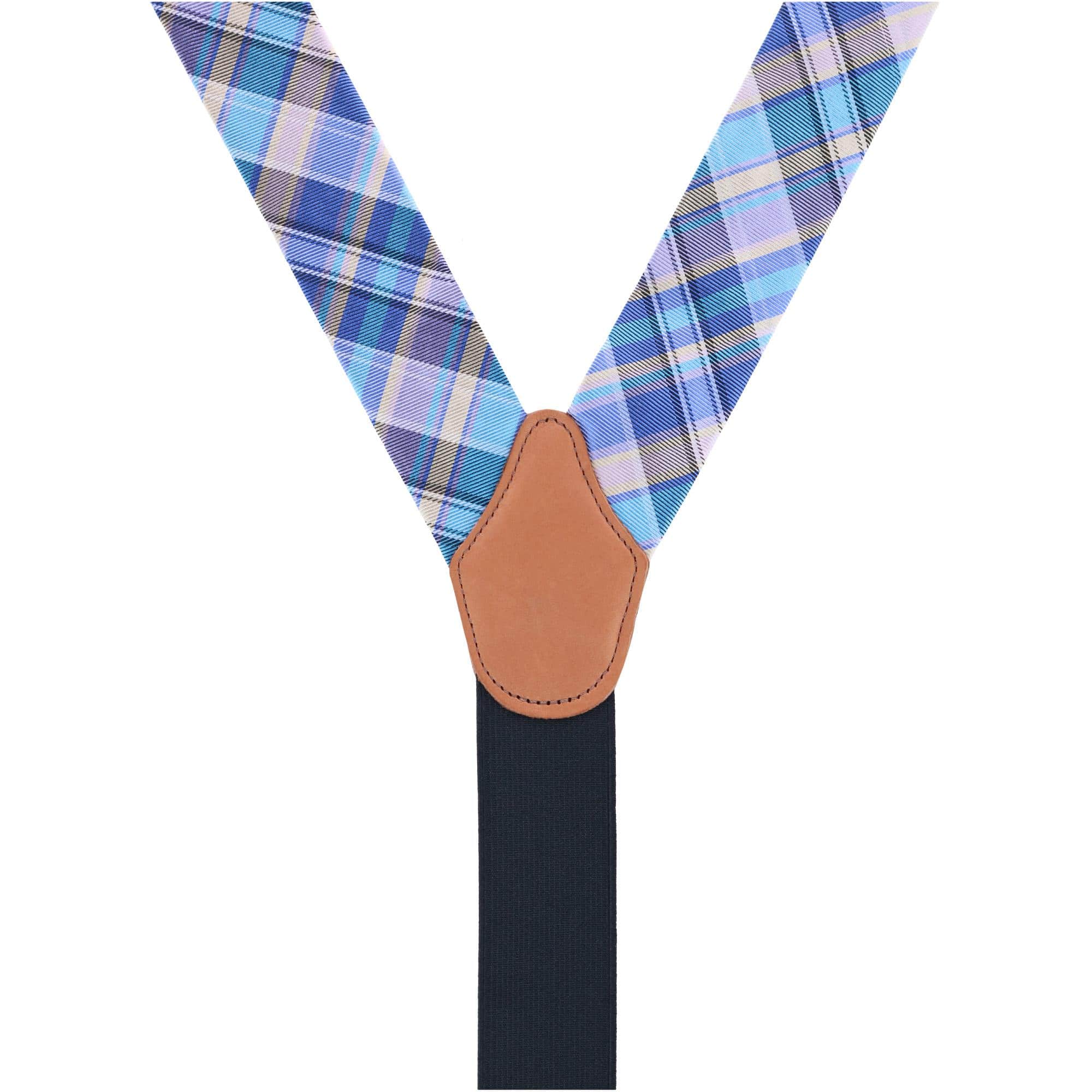 Sherwood Plaid Silk Button End Braces - Image 7