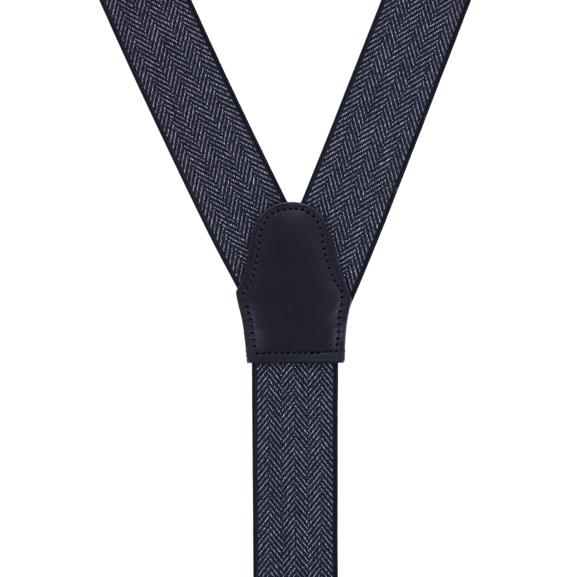 Silas Classic Herringbone Elastic Button End Braces - Image 6