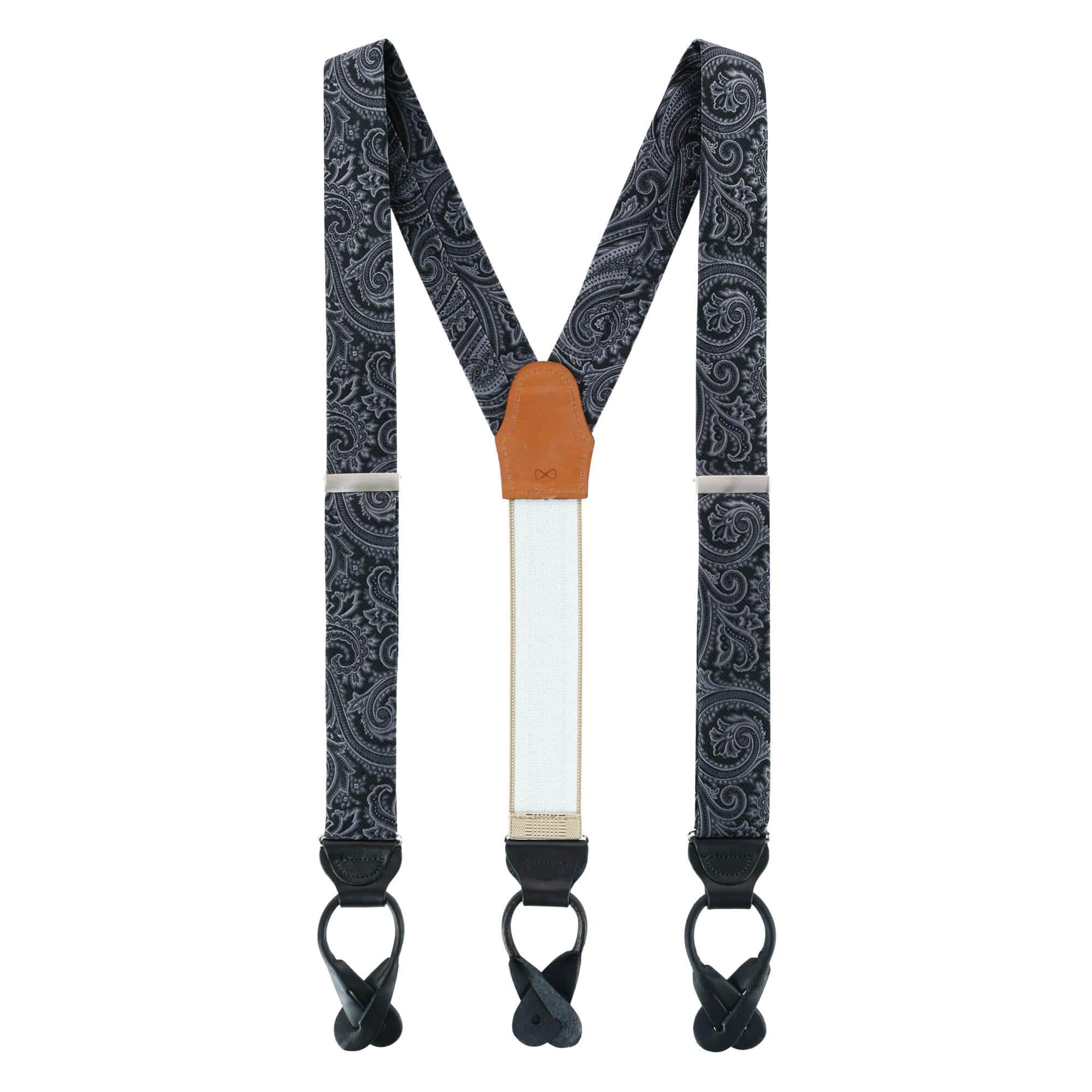 Sobee Paisley Brace Bow Tie & Pocket Square Set - Image 5