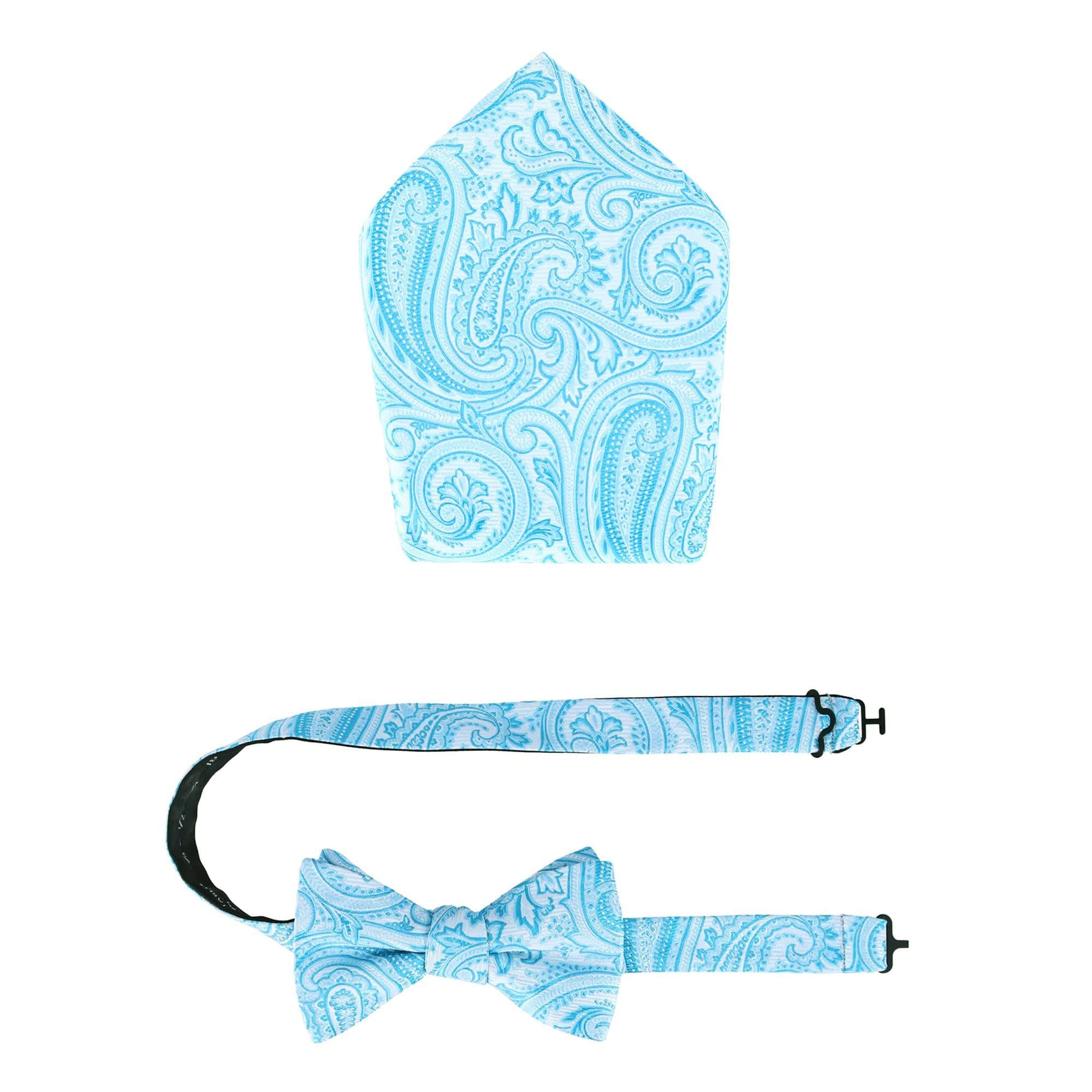 Sobee Paisley Silk Bow Tie & Pocket Square Set - Image 3