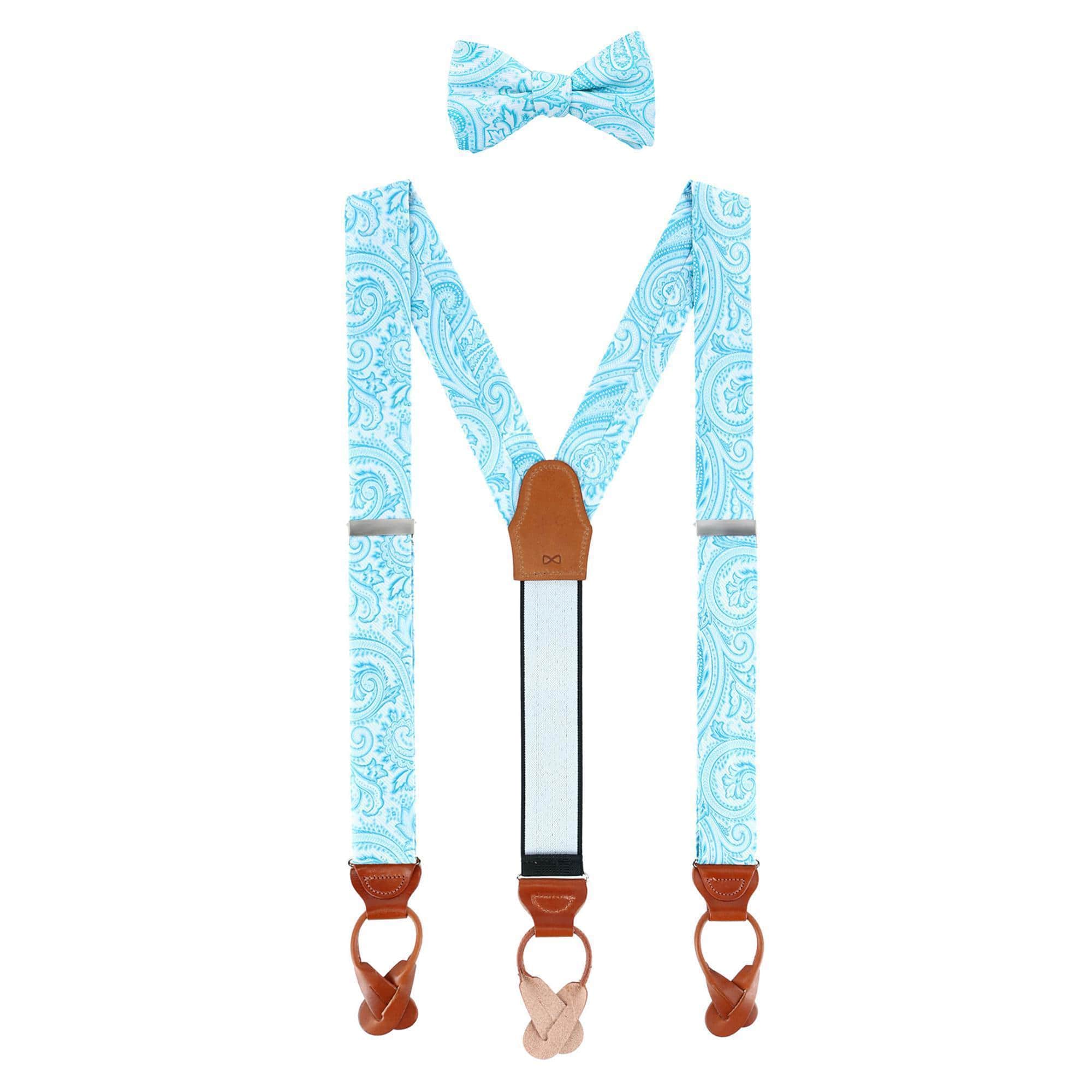 Sobee Paisley Silk Brace and Bow Tie Set - Image 3