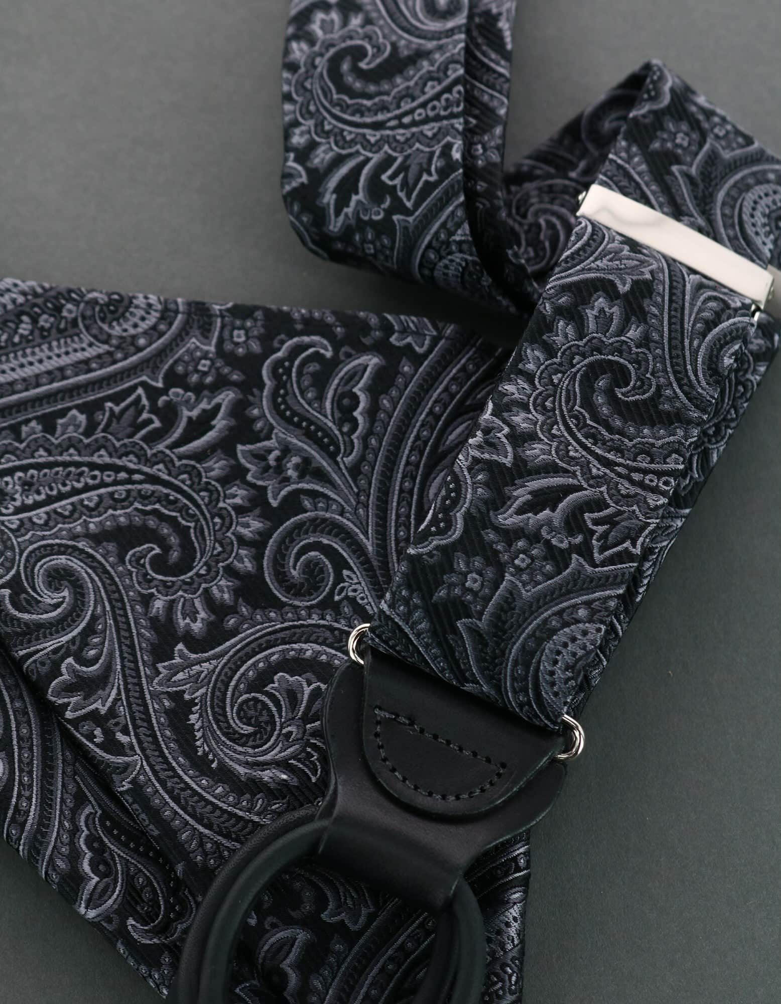 Sobee Paisley Silk Brace & Pocket Square Set - Image 11
