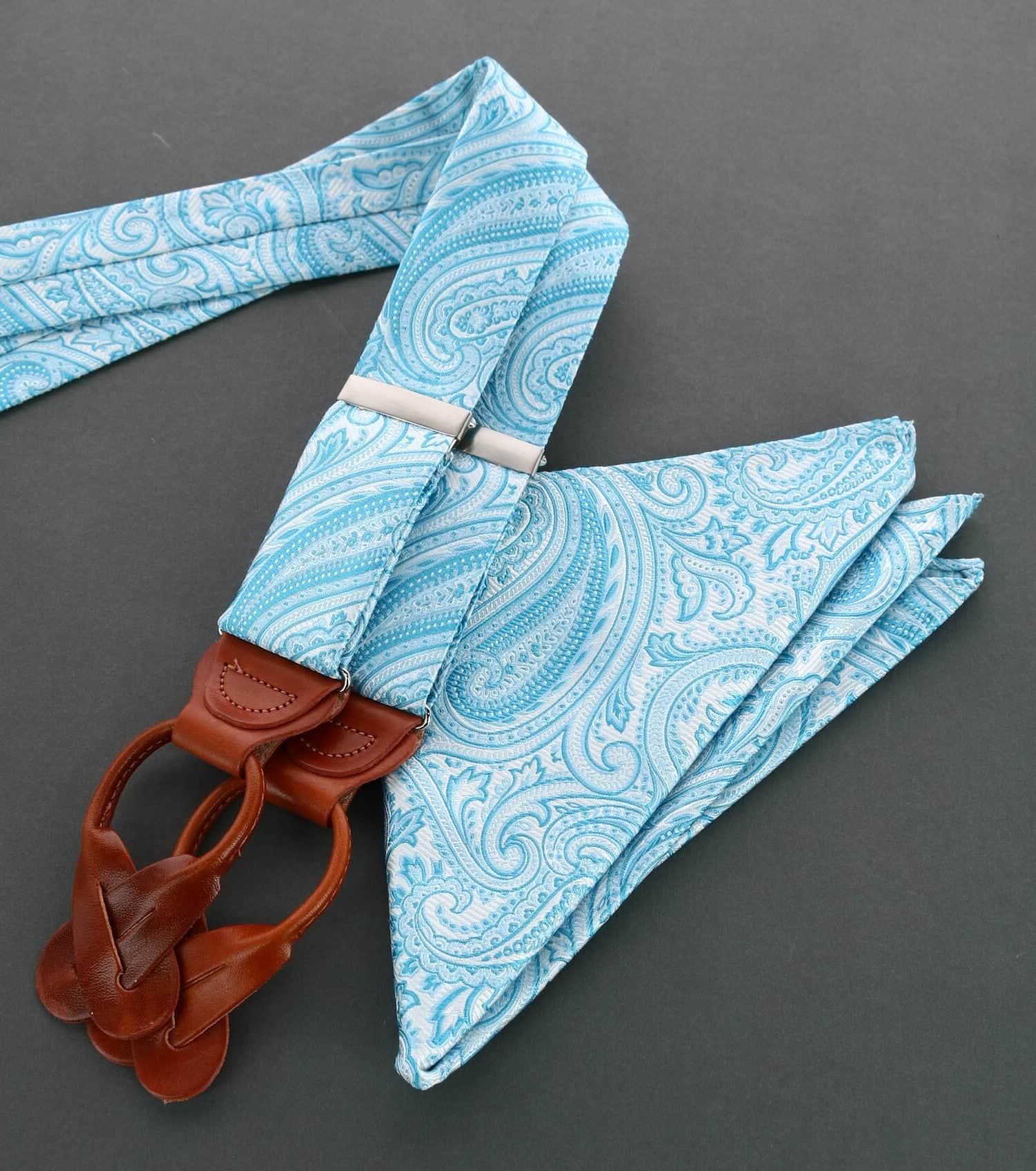 Sobee Paisley Silk Brace & Pocket Square Set - Image 12