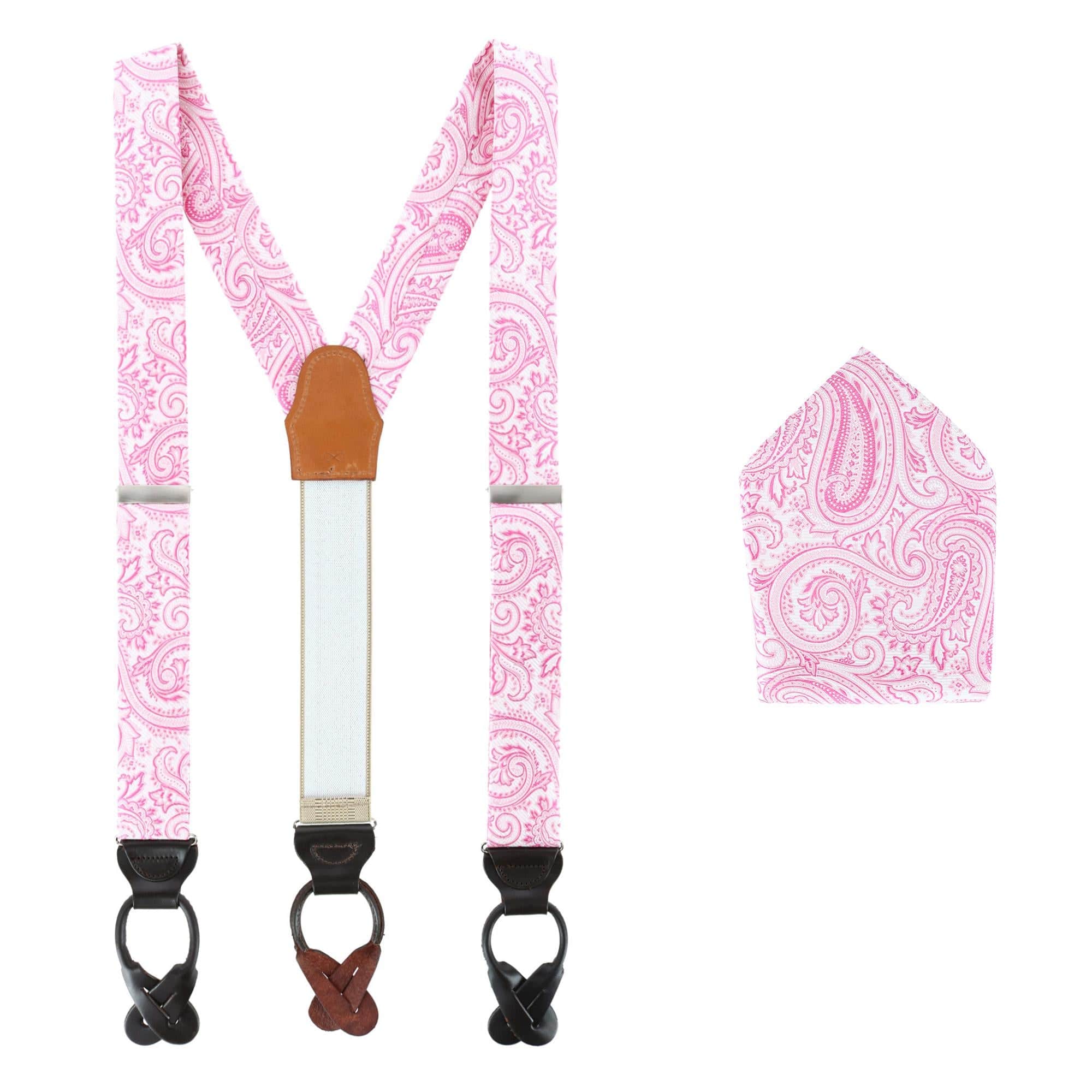 Sobee Paisley Silk Brace & Pocket Square Set - Image 4