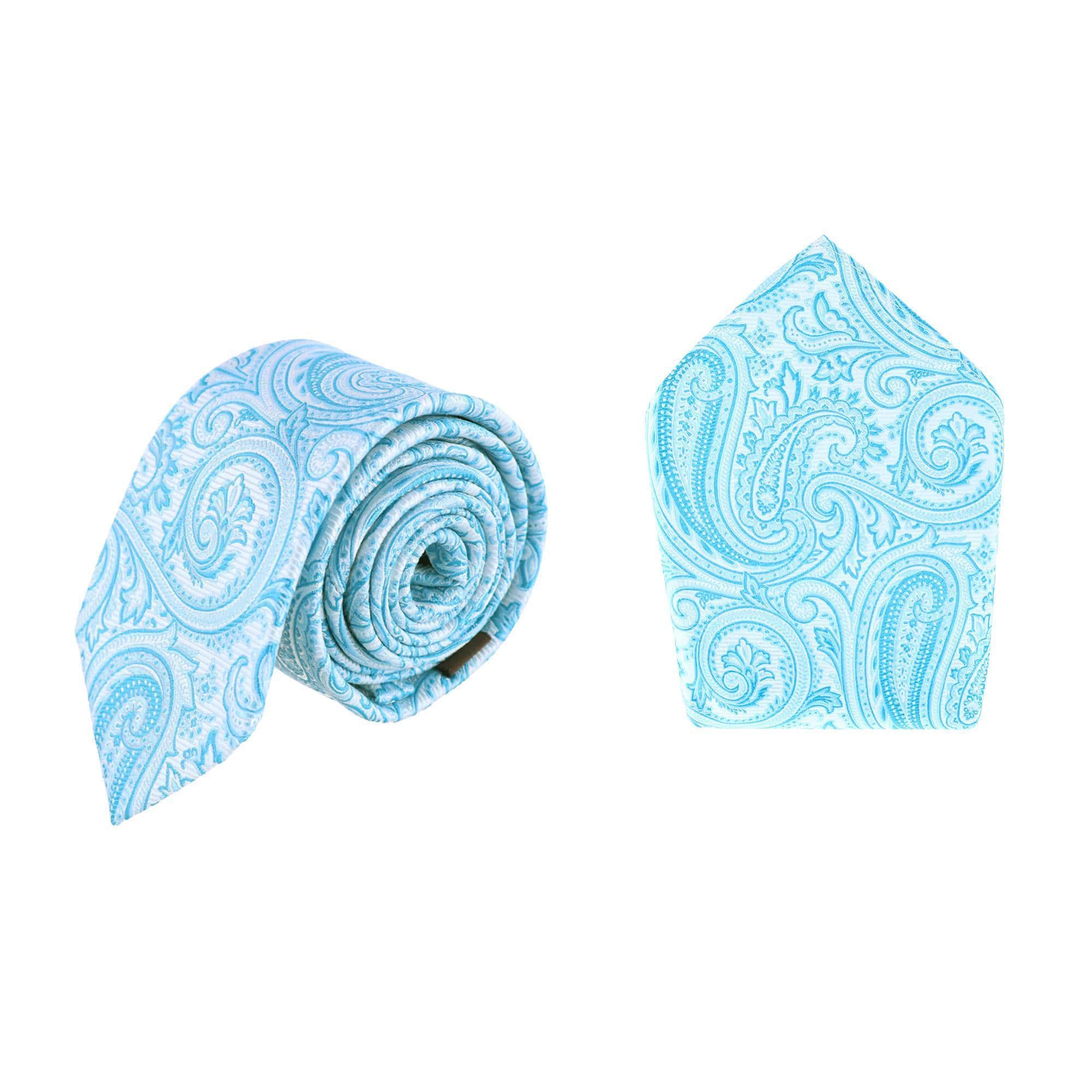 Sobee Paisley Silk Necktie and Pocket Square - Image 3