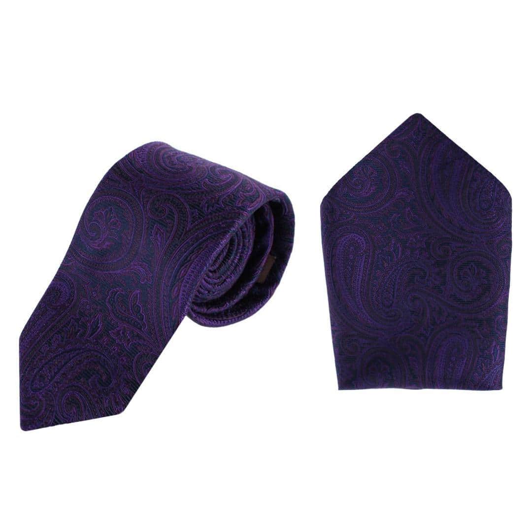Sobee Paisley Silk Necktie and Pocket Square - Image 6
