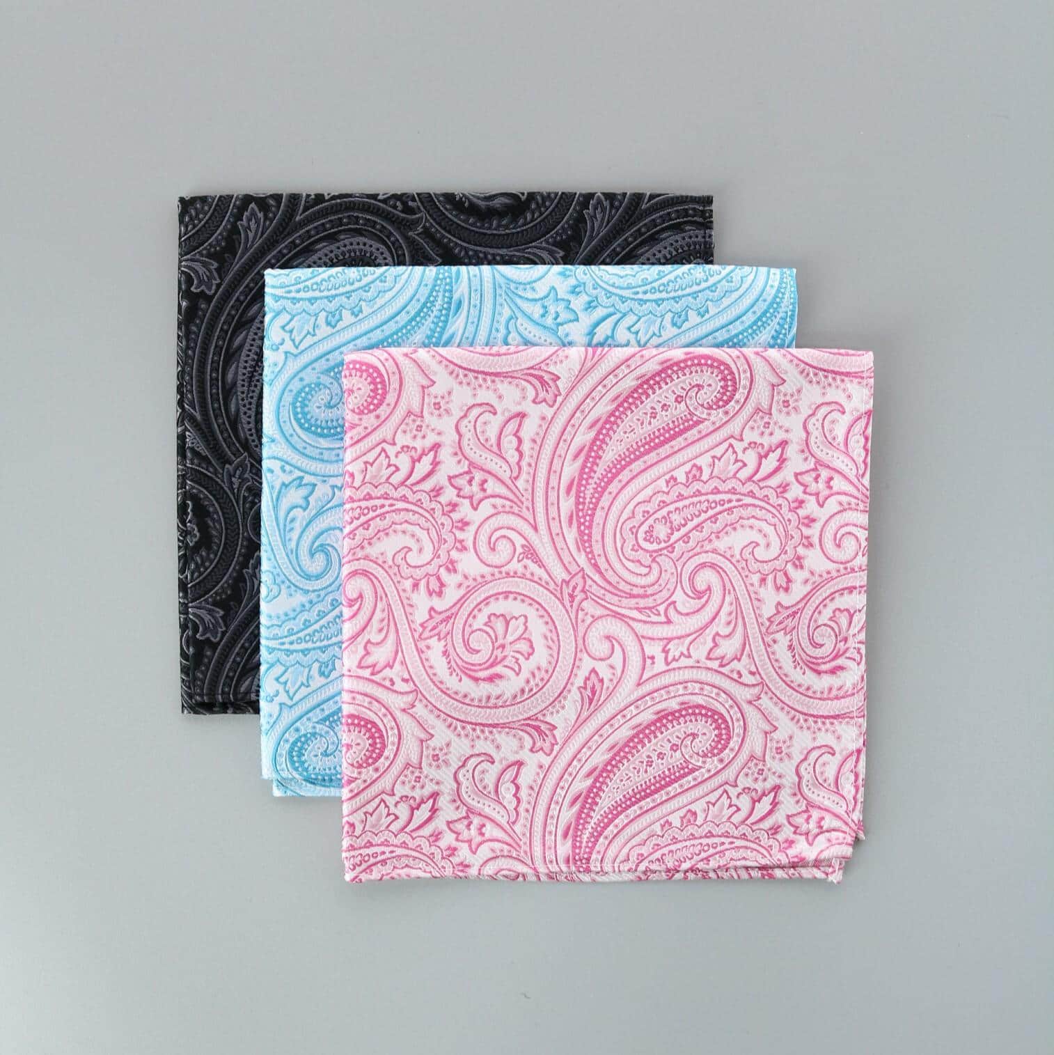 Sobee Paisley Silk Pocket Square - Image 14