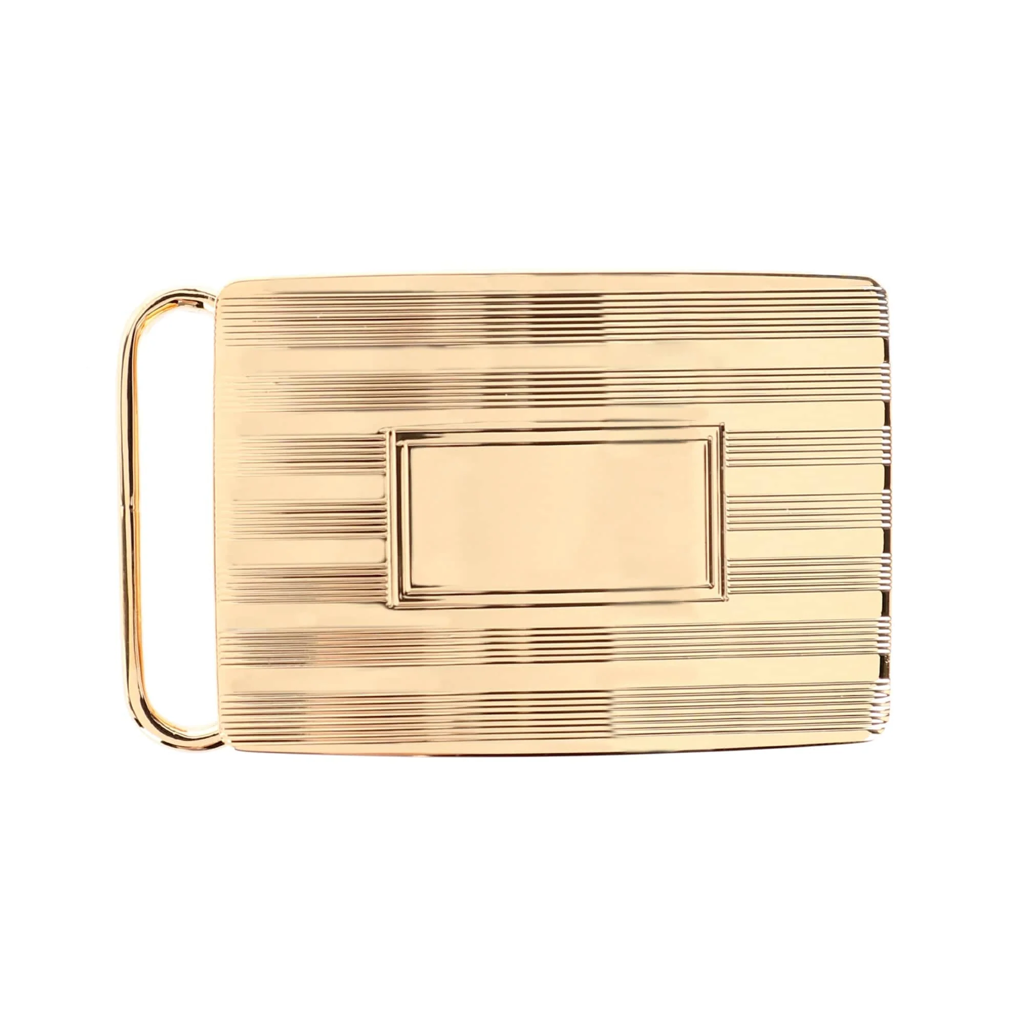 30mm Sterling Silver Engine Turned with Large Loop Compression Belt Buckle - Image 3