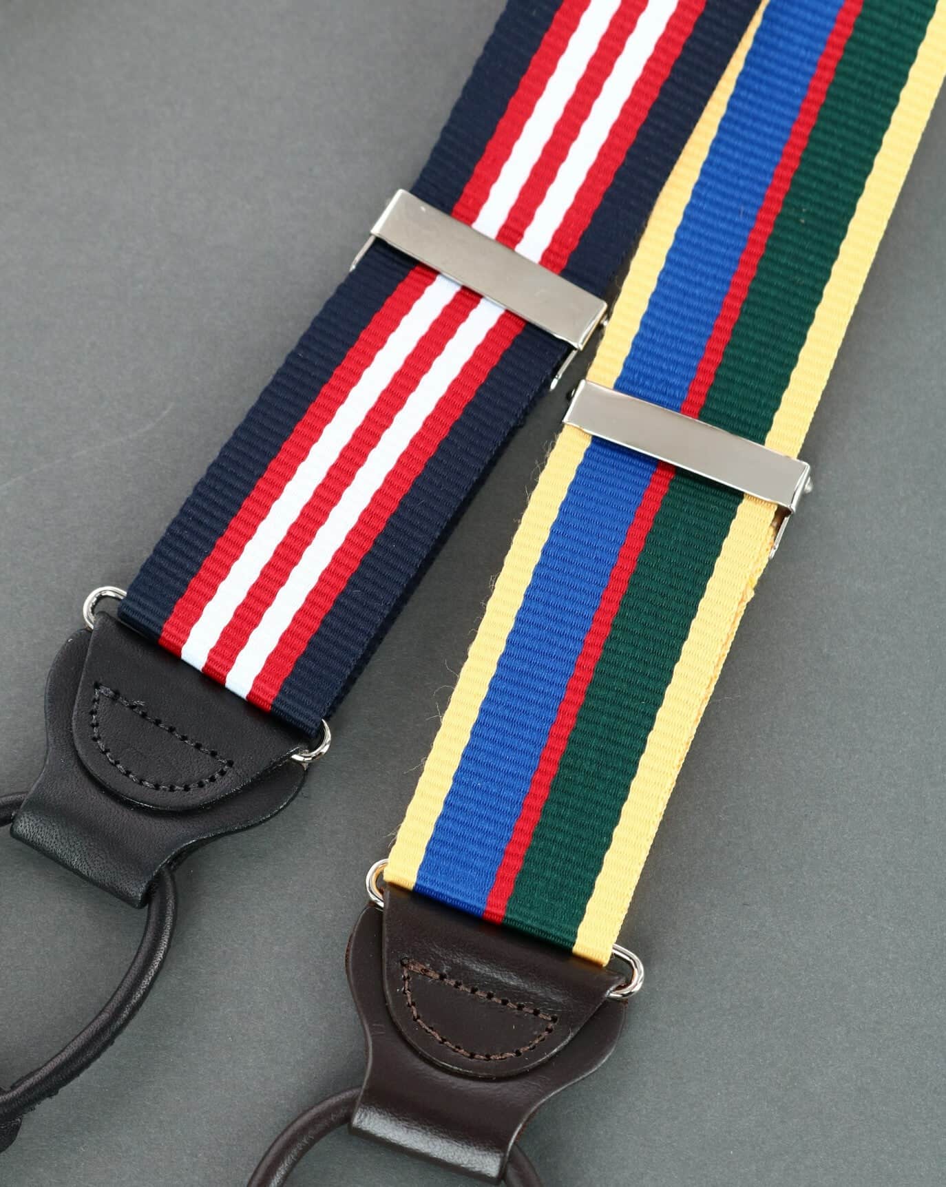 Sumner 35mm Grosgrain Weave Striped Button End Braces - Image 11