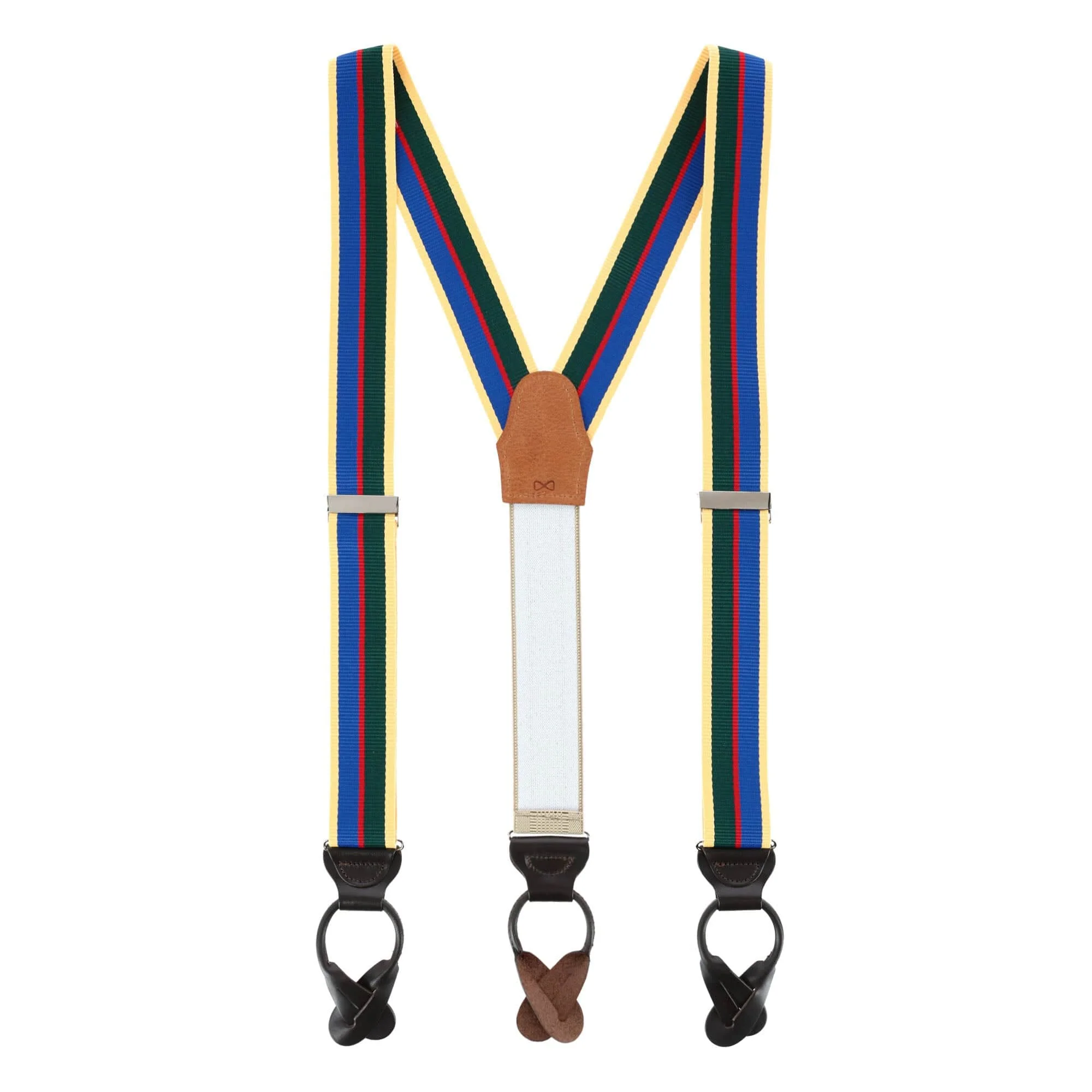Sumner 35mm Grosgrain Weave Striped Button End Braces - Image 5
