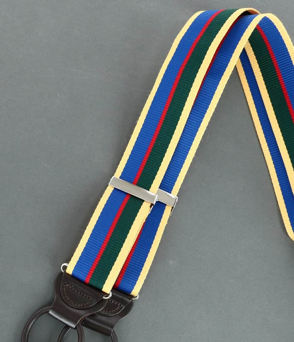 Sumner 35mm Grosgrain Weave Striped Button End Braces - Image 9