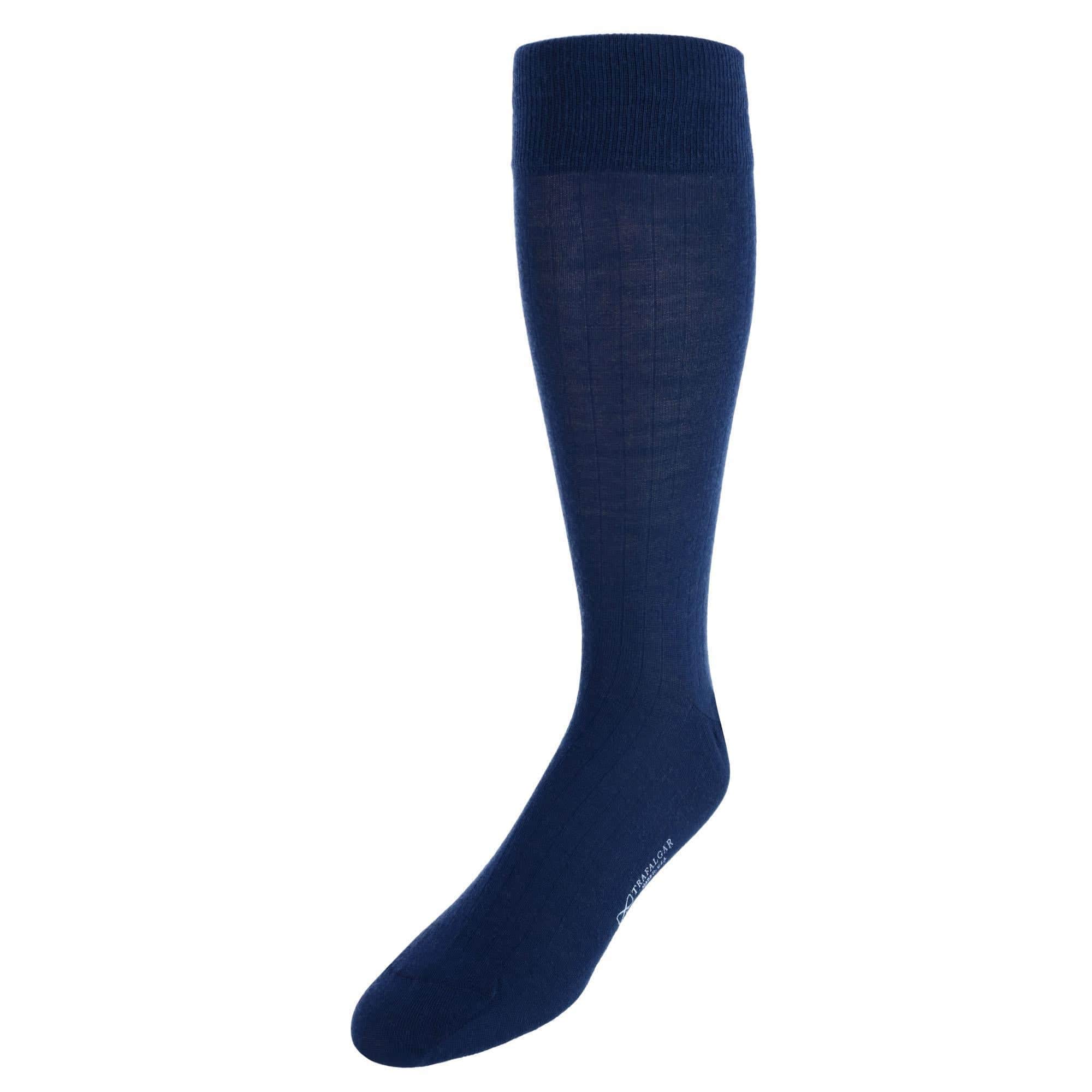 Sutton Fine Merino Wool Solid Color Ribbed Socks - Image 7