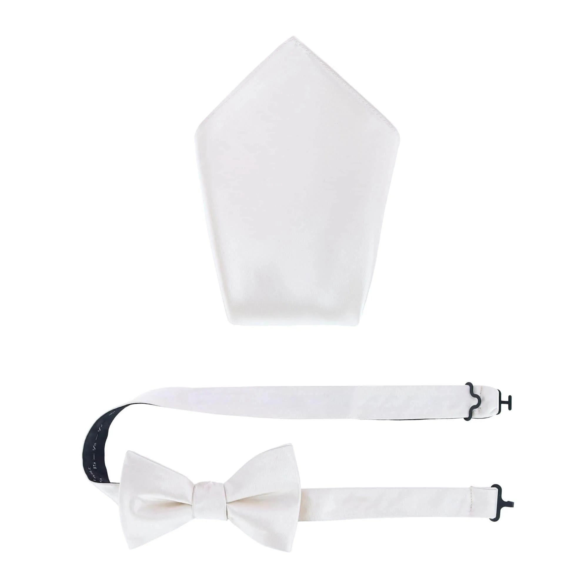 Sutton Solid Color Silk Bowtie and Pocket Square Combo - Image 5