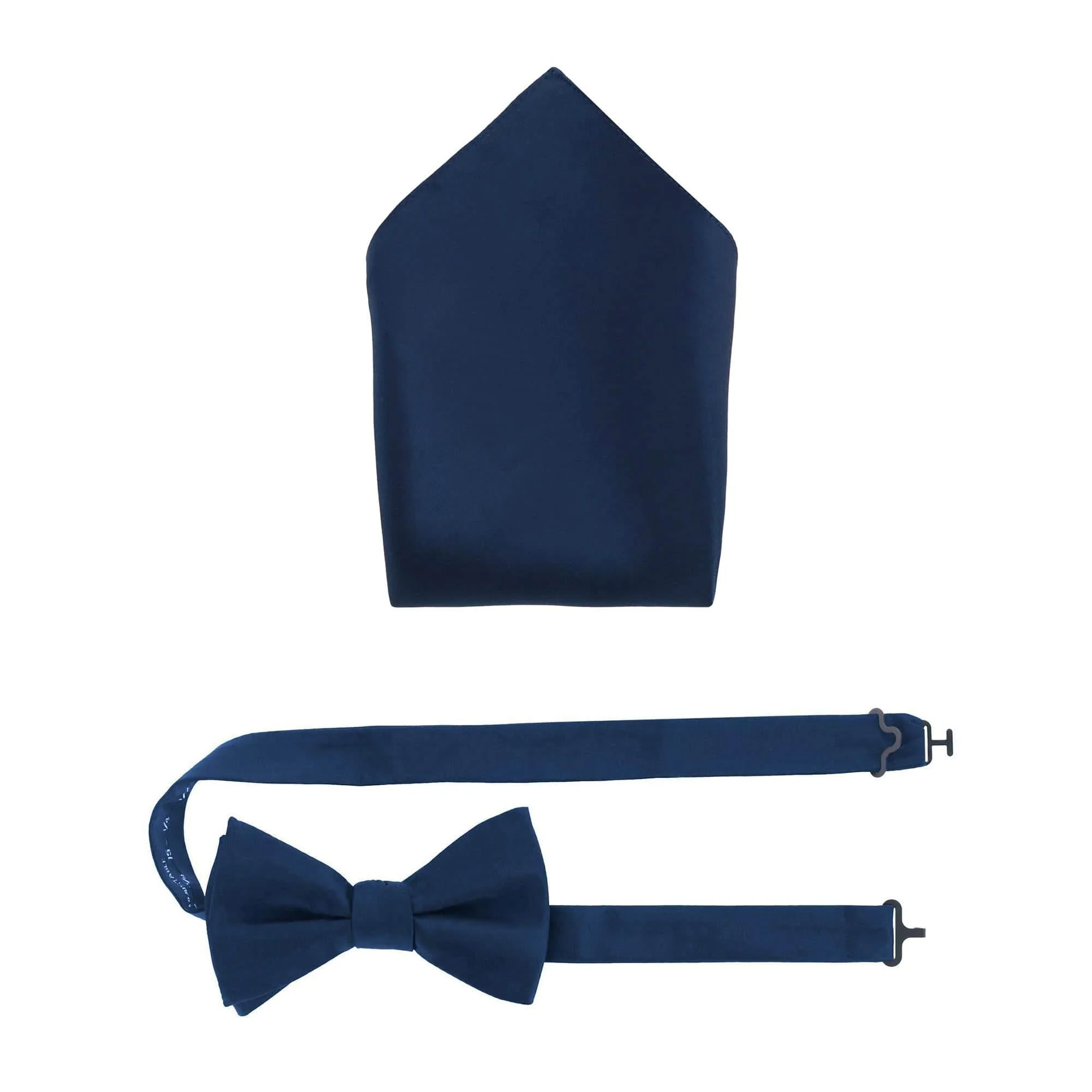 Sutton Solid Color Silk Bowtie and Pocket Square Combo - Image 6